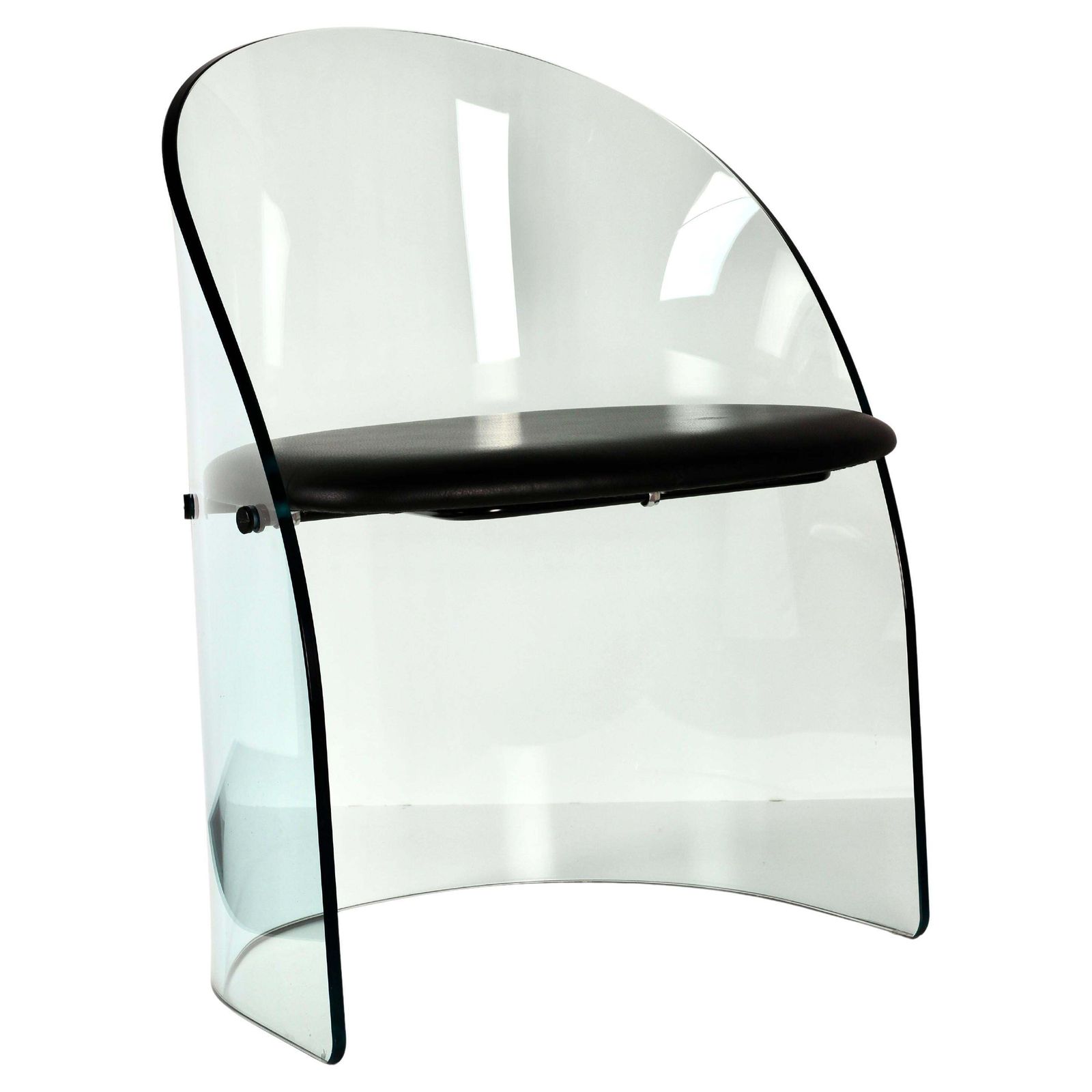 Glass Chair In The Manner Of Louis Dierra
