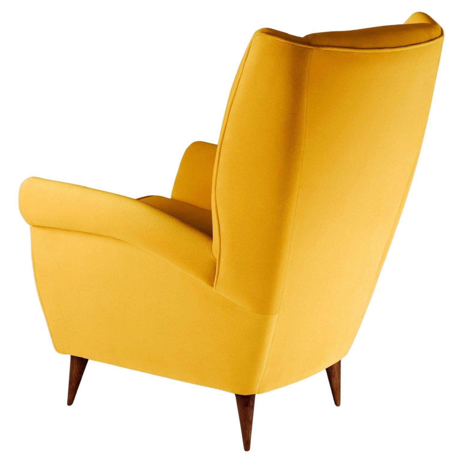 Pair Of Mid Century Modern Inspired Italian Style ‘Marcello’ Lounge Chairs