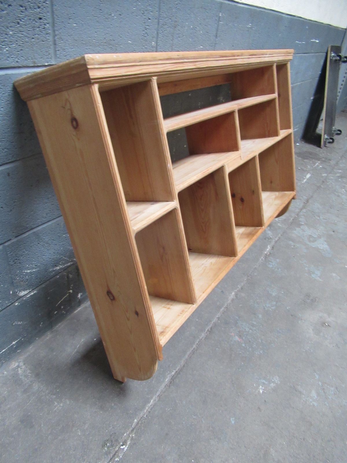 Large   Pine  Wall Rack Shelf photo for sale