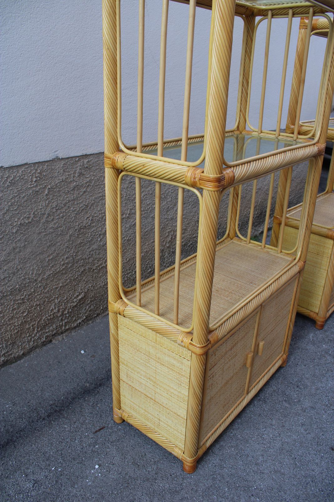 Wicker And Bamboo Display Shelves Italy 1970 Southern Nurseries photo buy