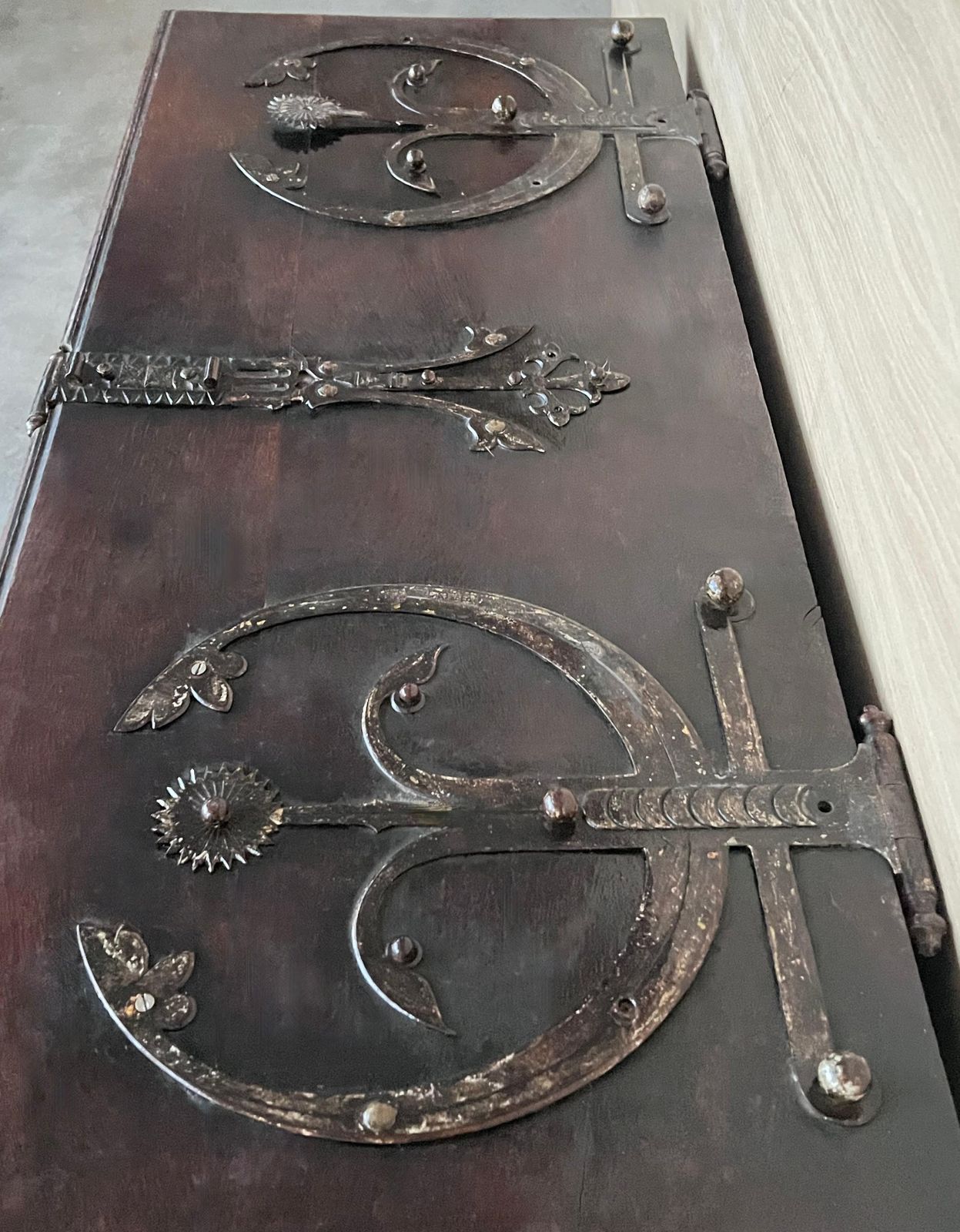 photo for sale 19th Century Italian Carved Cassone Trunk With Original Hardware, 1890s