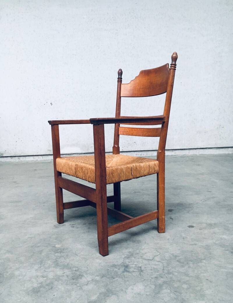 1930's Italian Alps Rustic Design Carved Large Armchair photo 1600.0