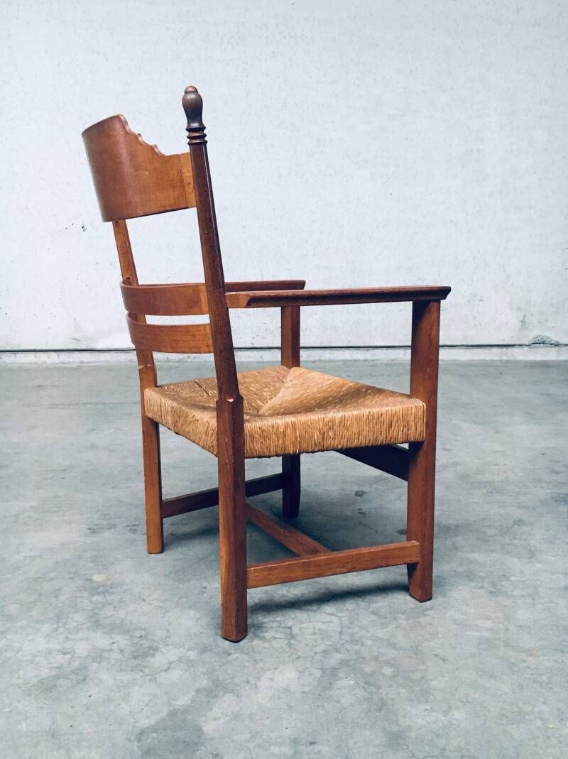 photo furniture 1930's Italian Alps Rustic Design Carved Large Armchair