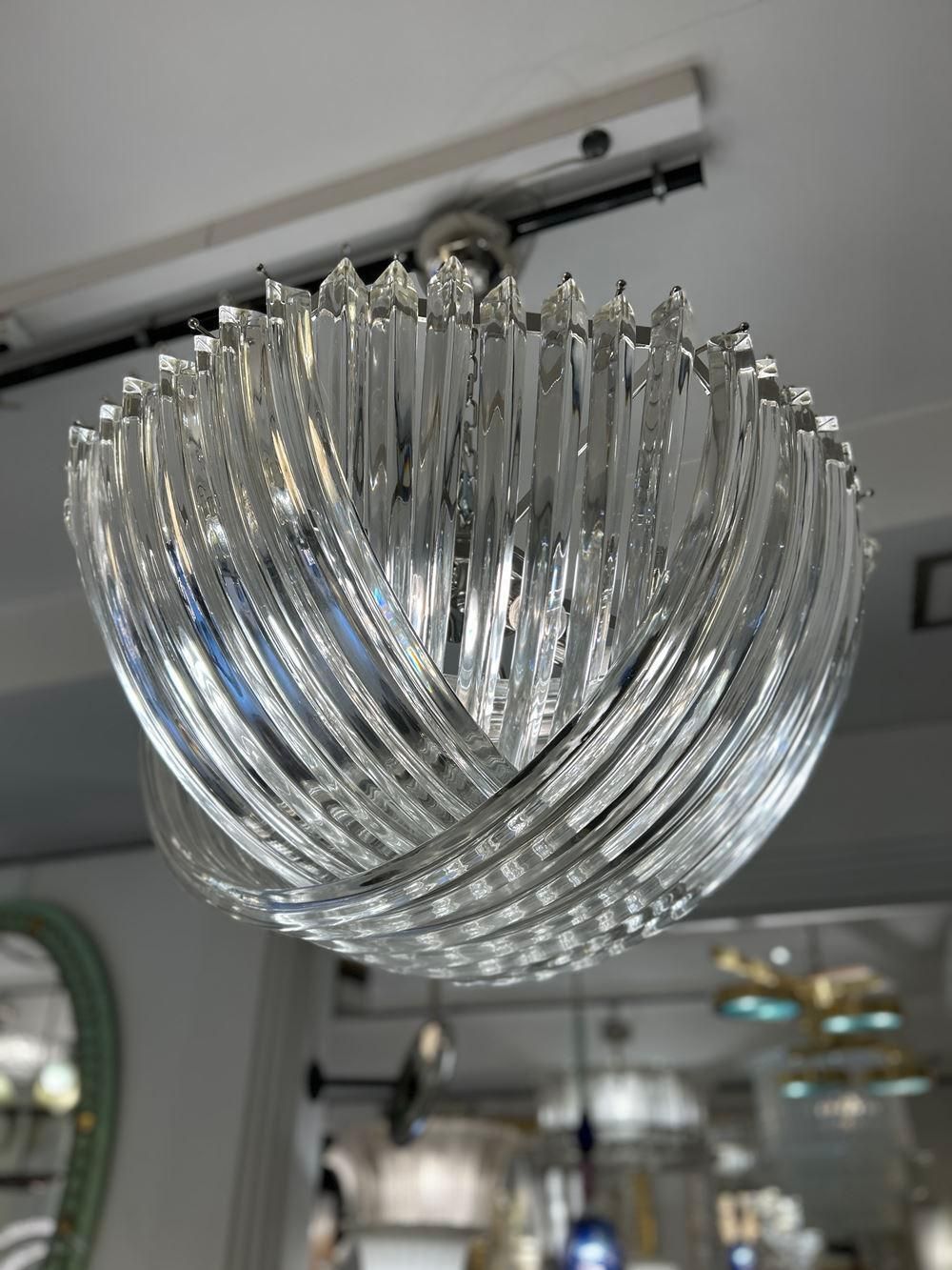 Murano Curved Crystal Chandelier By Carlo Nason photo buy