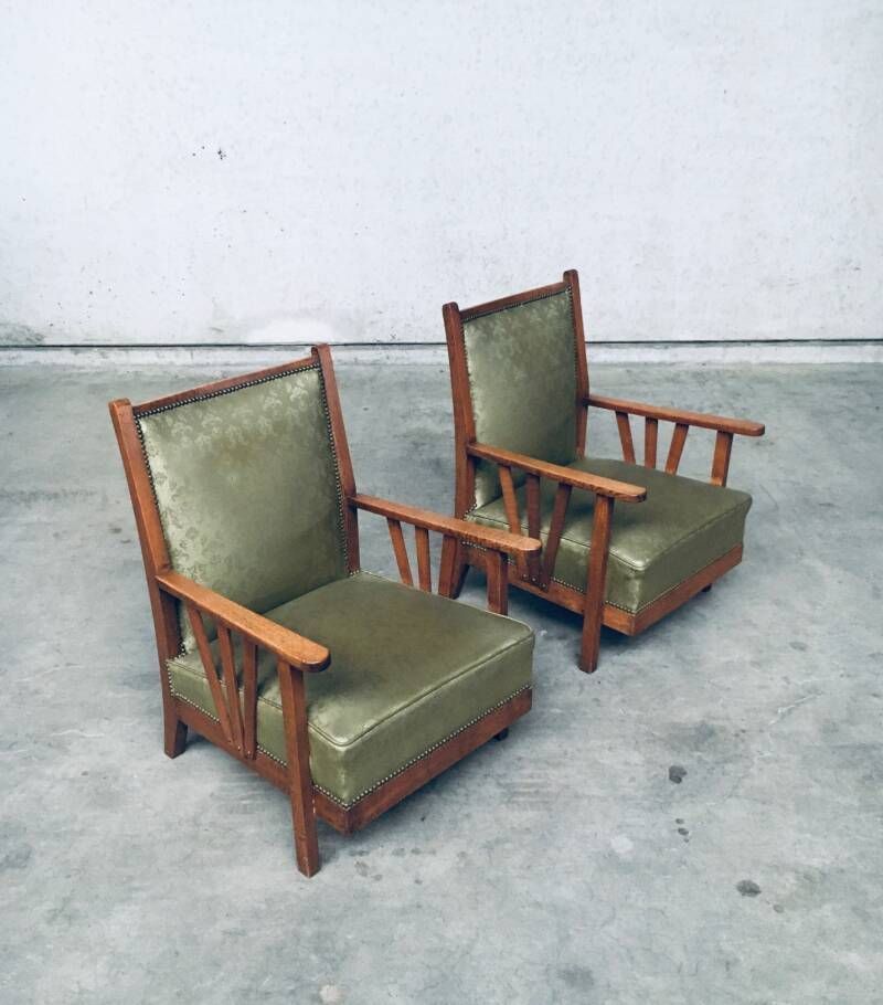 Arts & Crafts Design Period Lounge Chair Set, 1930's Belgium photo 1850.0