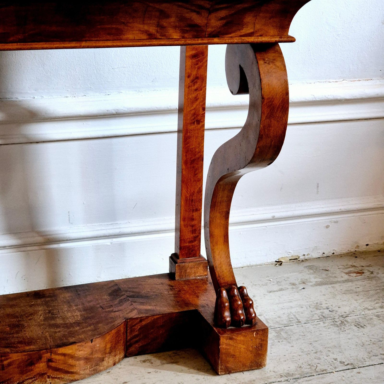 Exceptional Console In Alder Veneer, Empire / Karl Johan, Sweden Early 1800s photo 3522.0
