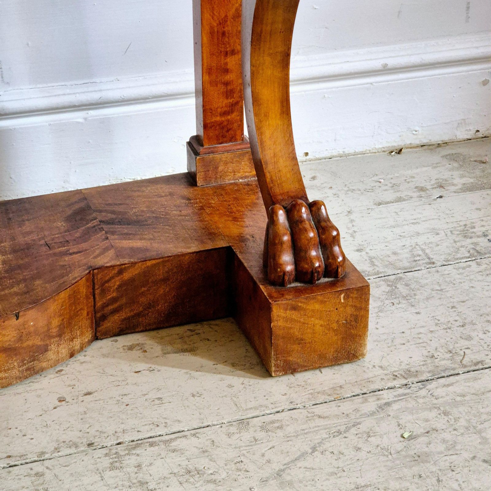 Exceptional Console In Alder Veneer, Empire / Karl Johan, Sweden Early 1800s photo vinterior