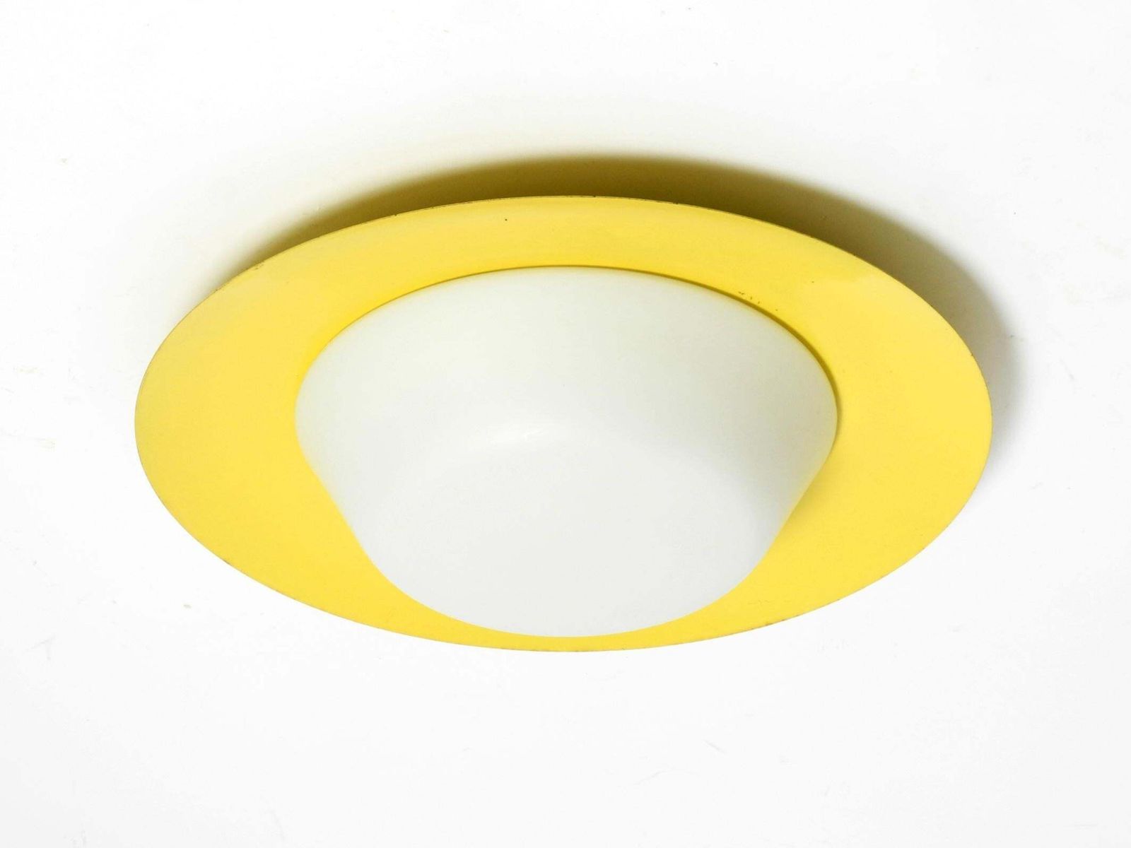50s Wall Or Ceiling Lamp Made Of Glass With Metal Reflector From Kaiser Leuchten photo furniture