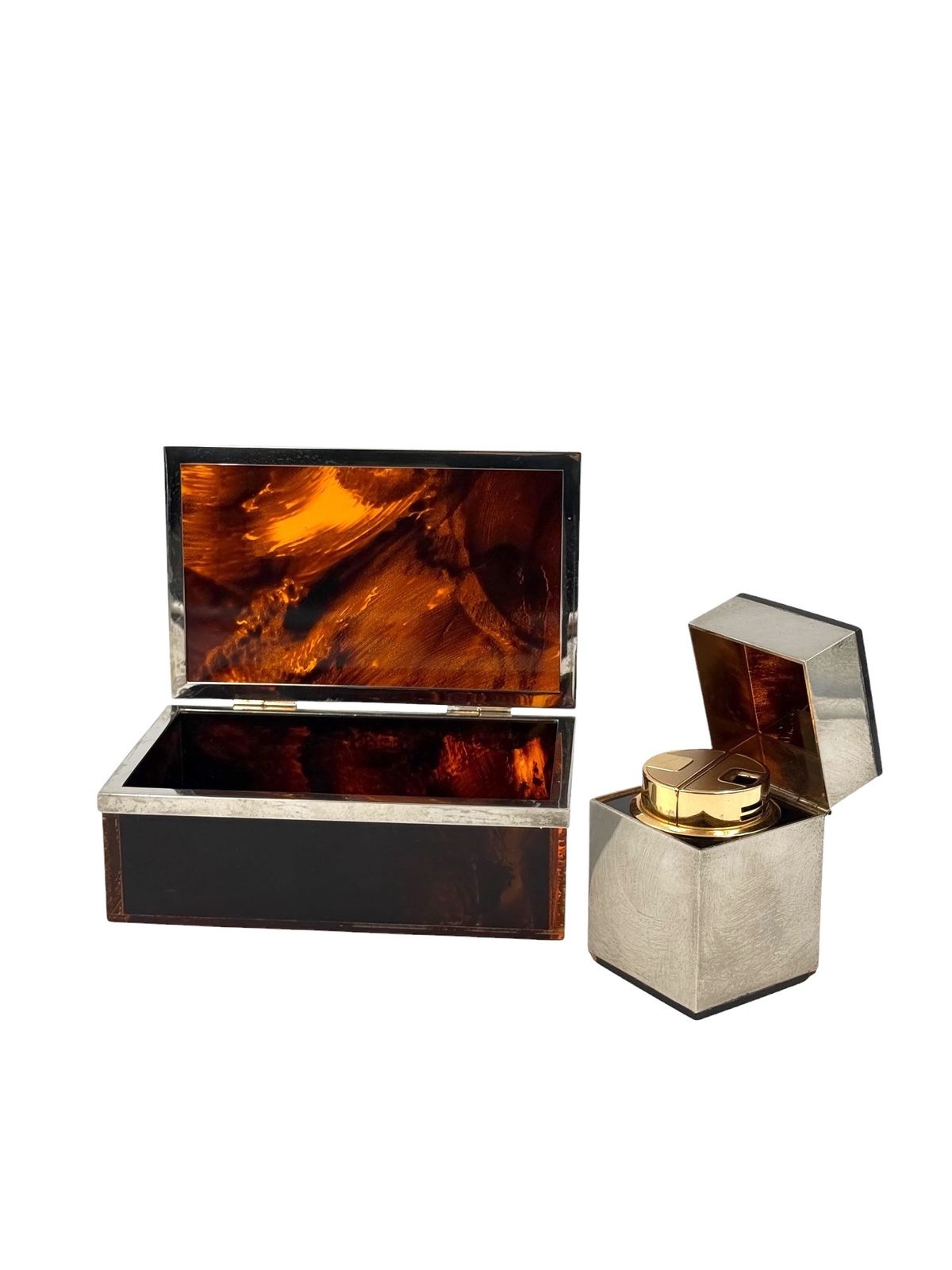 photo buy Hollywood Regency Luxury Smoking Set, Italy 1970