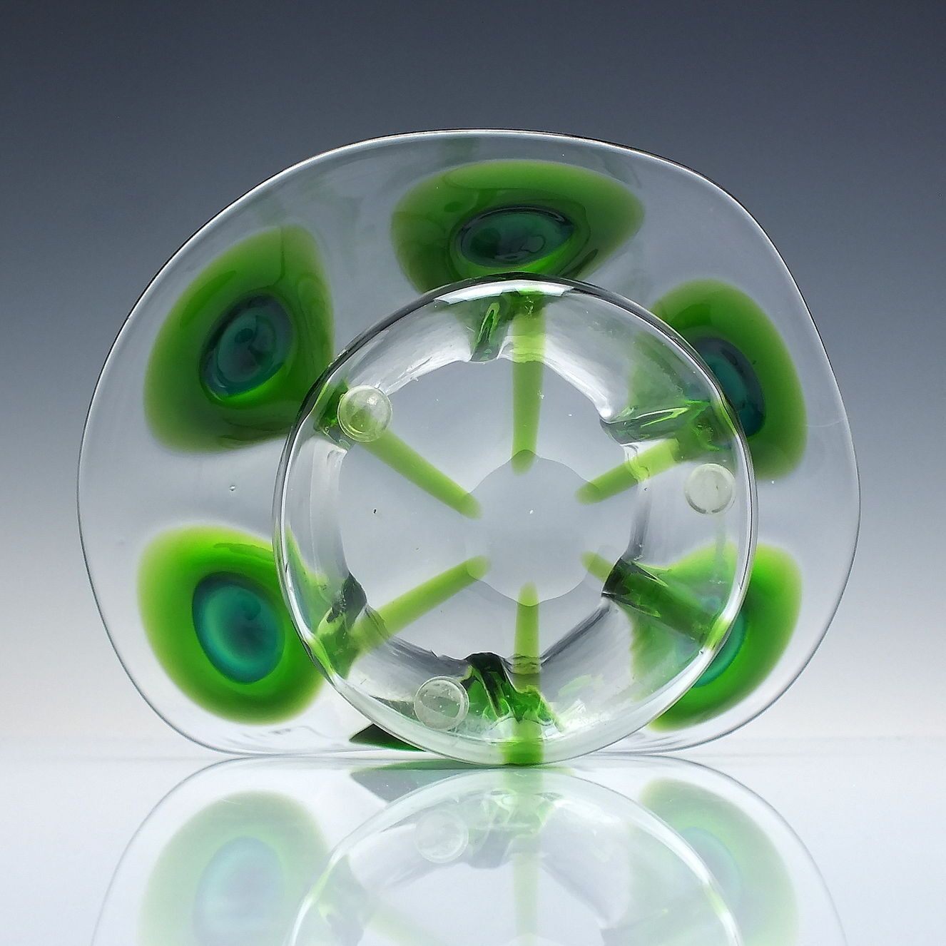 Art Nouveau Stuart Bi Colour Peacock Glass Vase For Liberty C1910 photo furniture