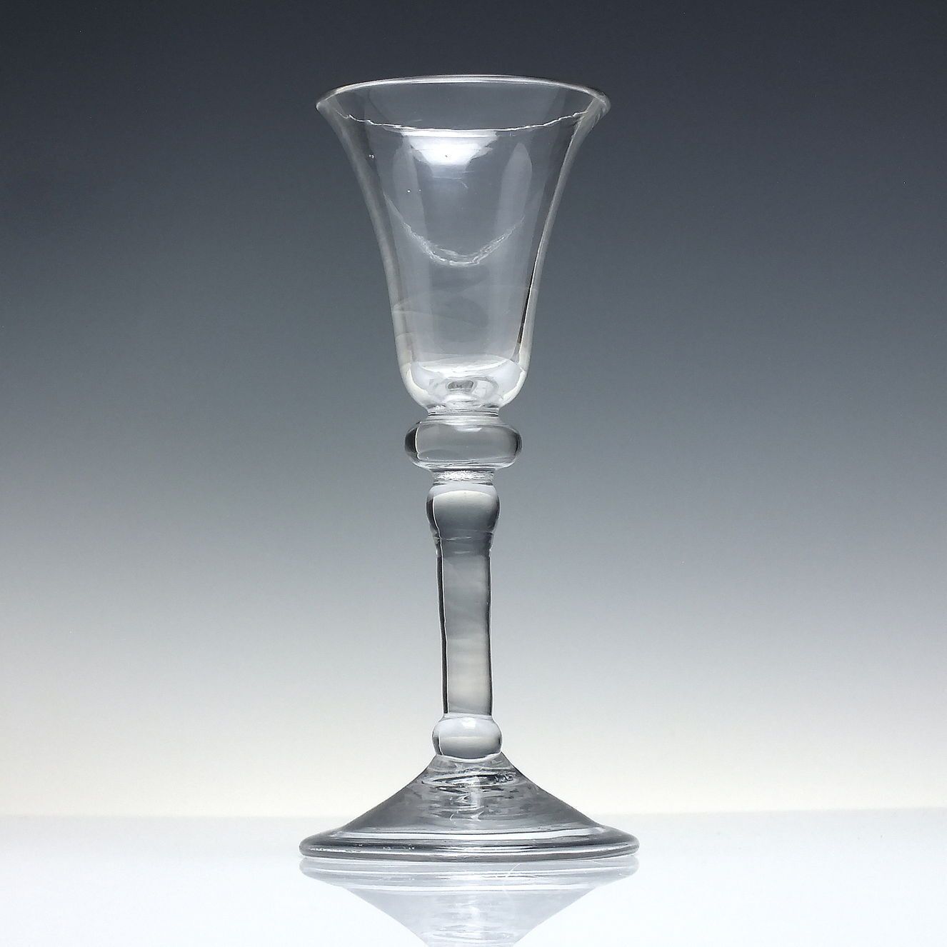 18th Century Balustroid Wine Glass C1740 photo furniture
