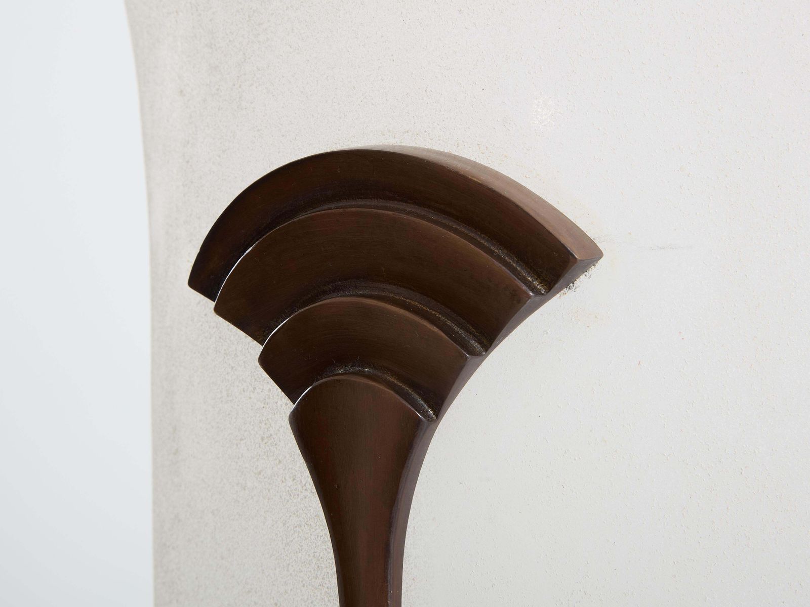 photo for sale Grand vase Art déco en verre dépoli Karl Springer pour Seguso, bronze, 1980