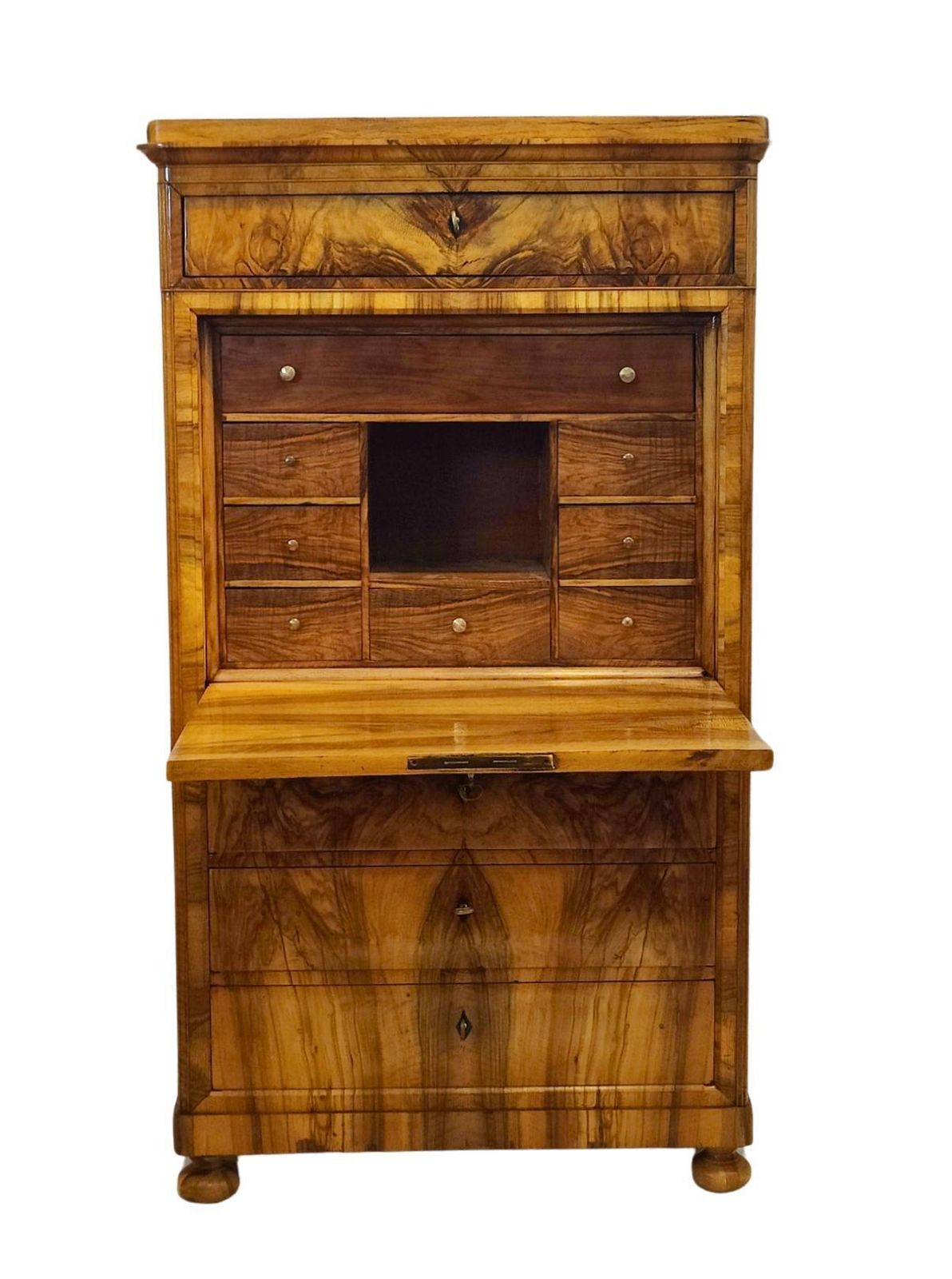 19th Century Biedermeier Walnut Secretaire photo furniture
