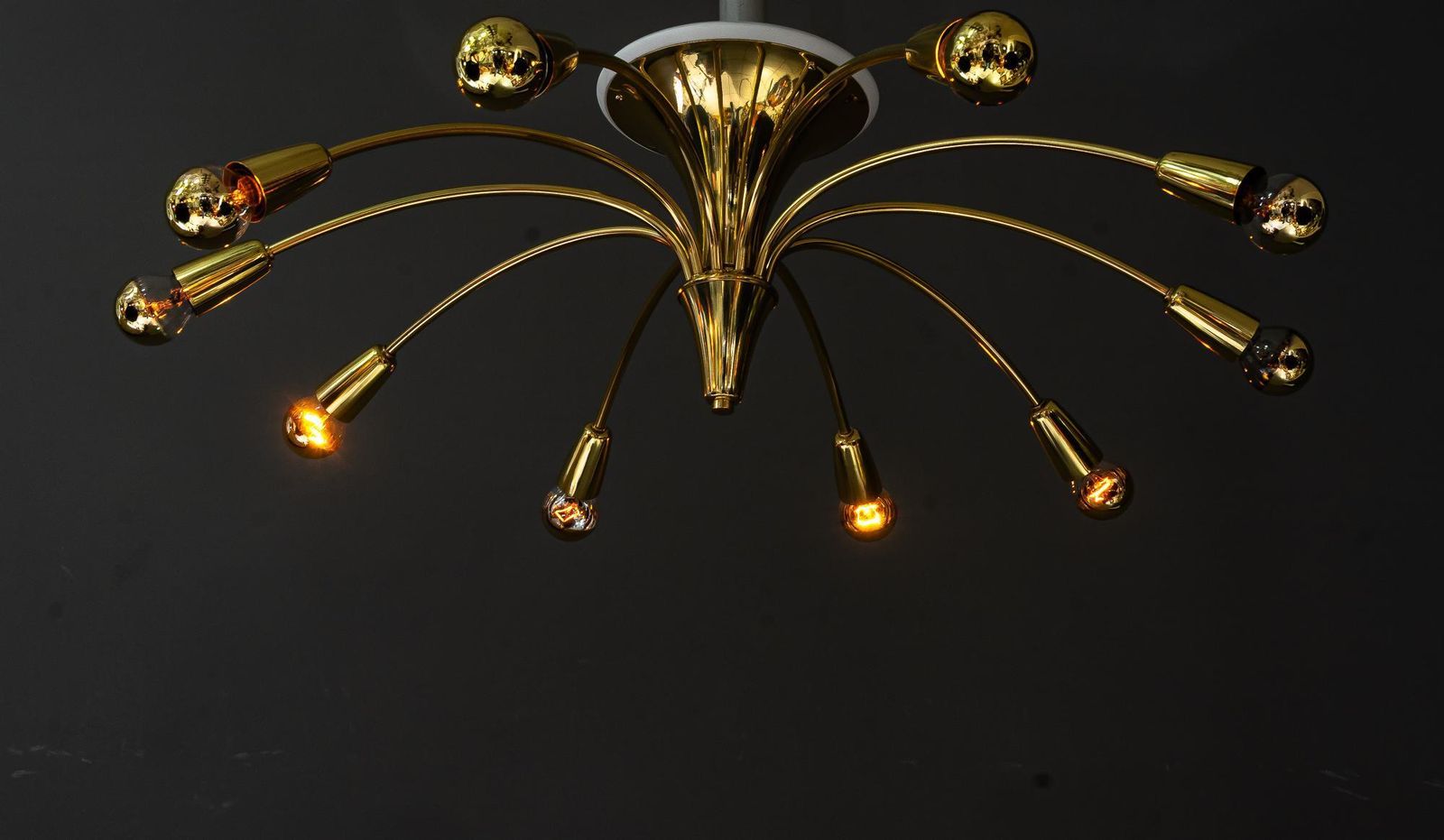 photo furniture Big Rupert Nikoll Sputnik Chandelelier With 10 Arms Vienna Around 1950s