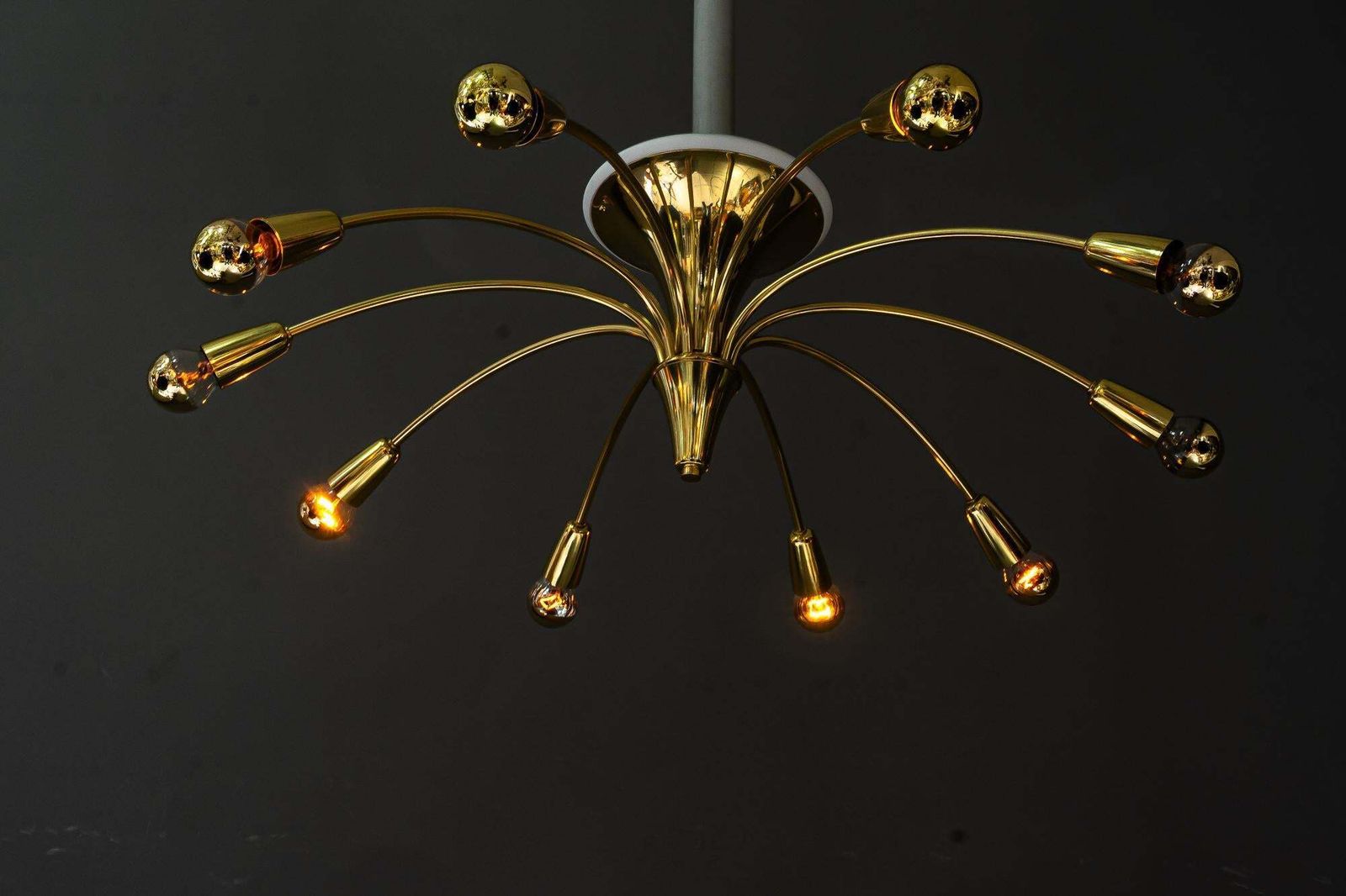 photo buy Big Rupert Nikoll Sputnik Chandelelier With 10 Arms Vienna Around 1950s