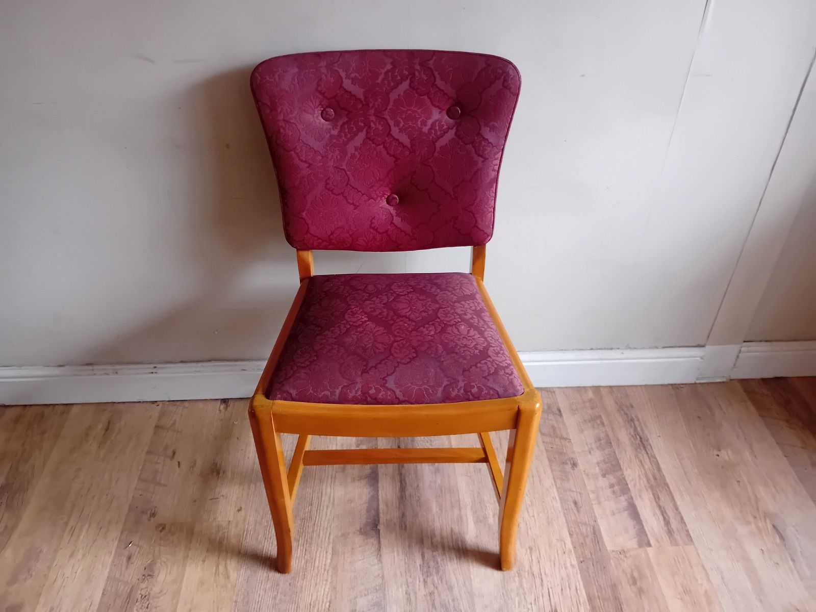 275.0 Superb Original 1930's Art Deco Burr Elm Upholstered Dining Chairs photo