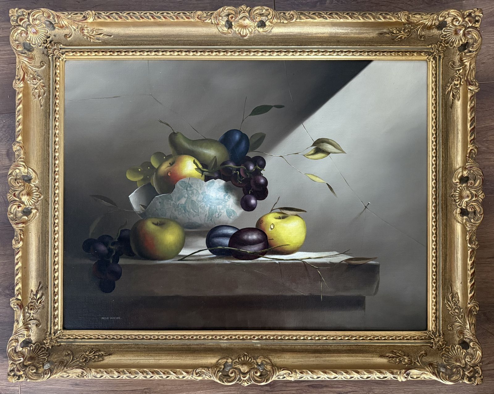 Mike Woods Still Life Oil Painting Signed Original photo for sale