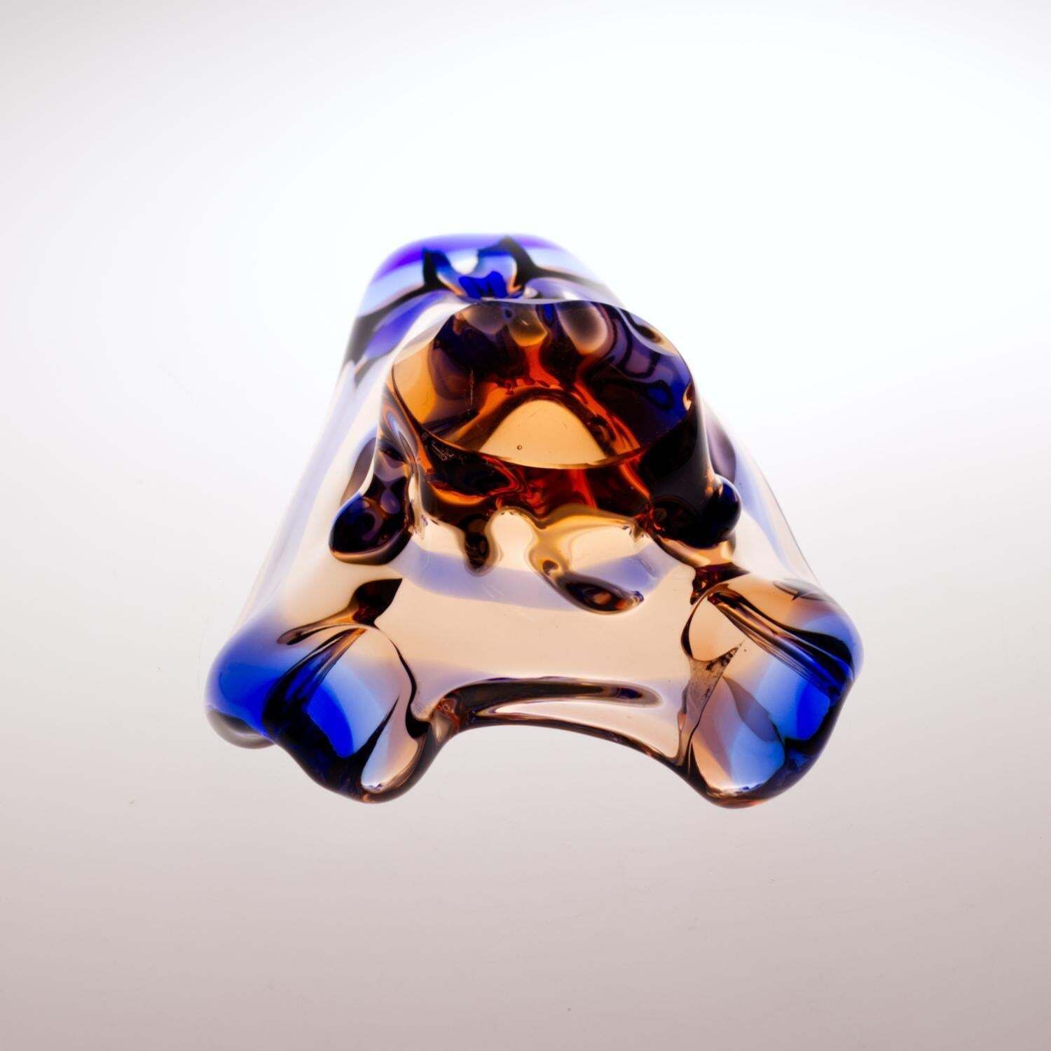 photo for sale Sommerso Glass Ashtray By František Zemek For Mstisov Glass Union 1960s