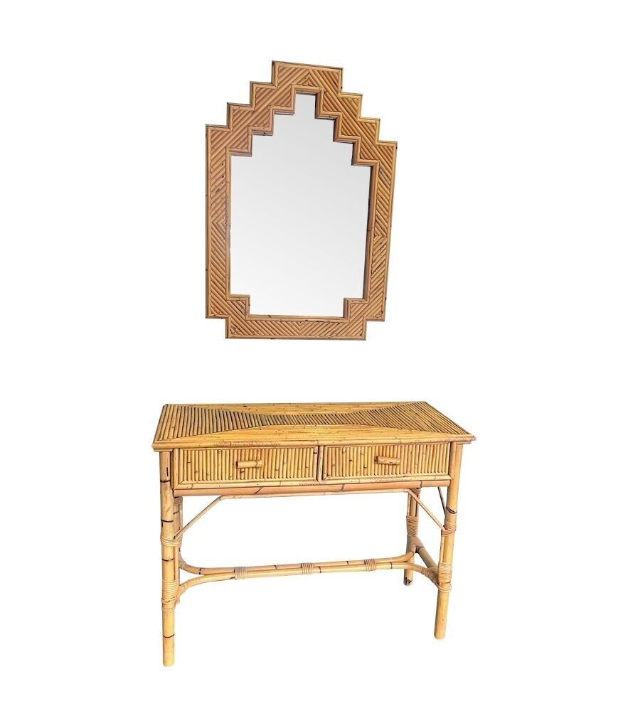 An Italian 1970s Bamboo Dressing Table By Vivai Del Sud photo furniture