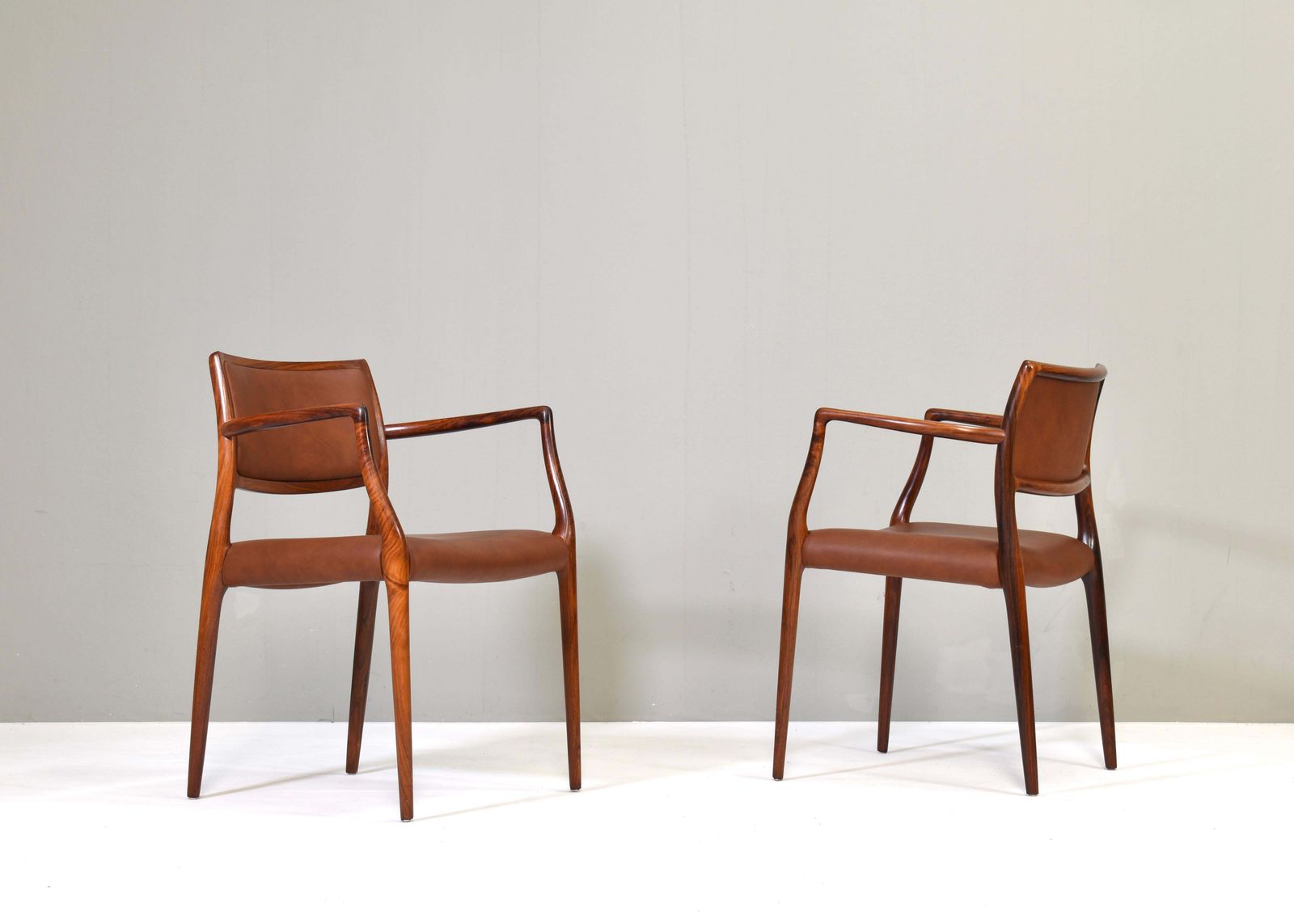 Pair Of Niels O. Møller Model 65 Dining Chairs   Denmark, 1968 photo furniture