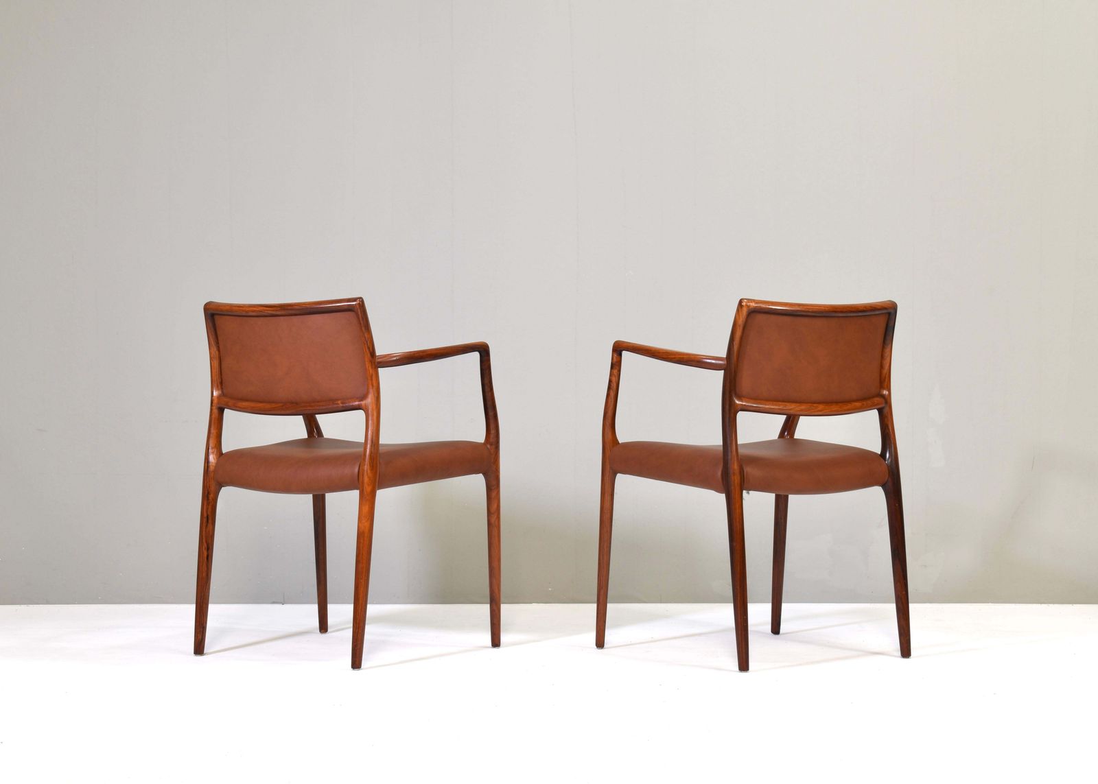 Pair Of Niels O. Møller Model 65 Dining Chairs   Denmark, 1968 photo for sale