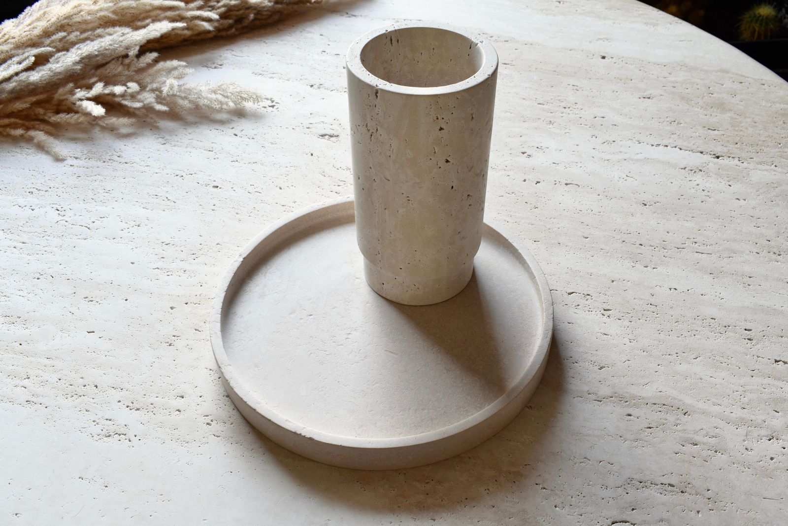 Travertine Vase / Wine Cooler And Plate In The Manor Of Up&Up And Raymor photo 847.0
