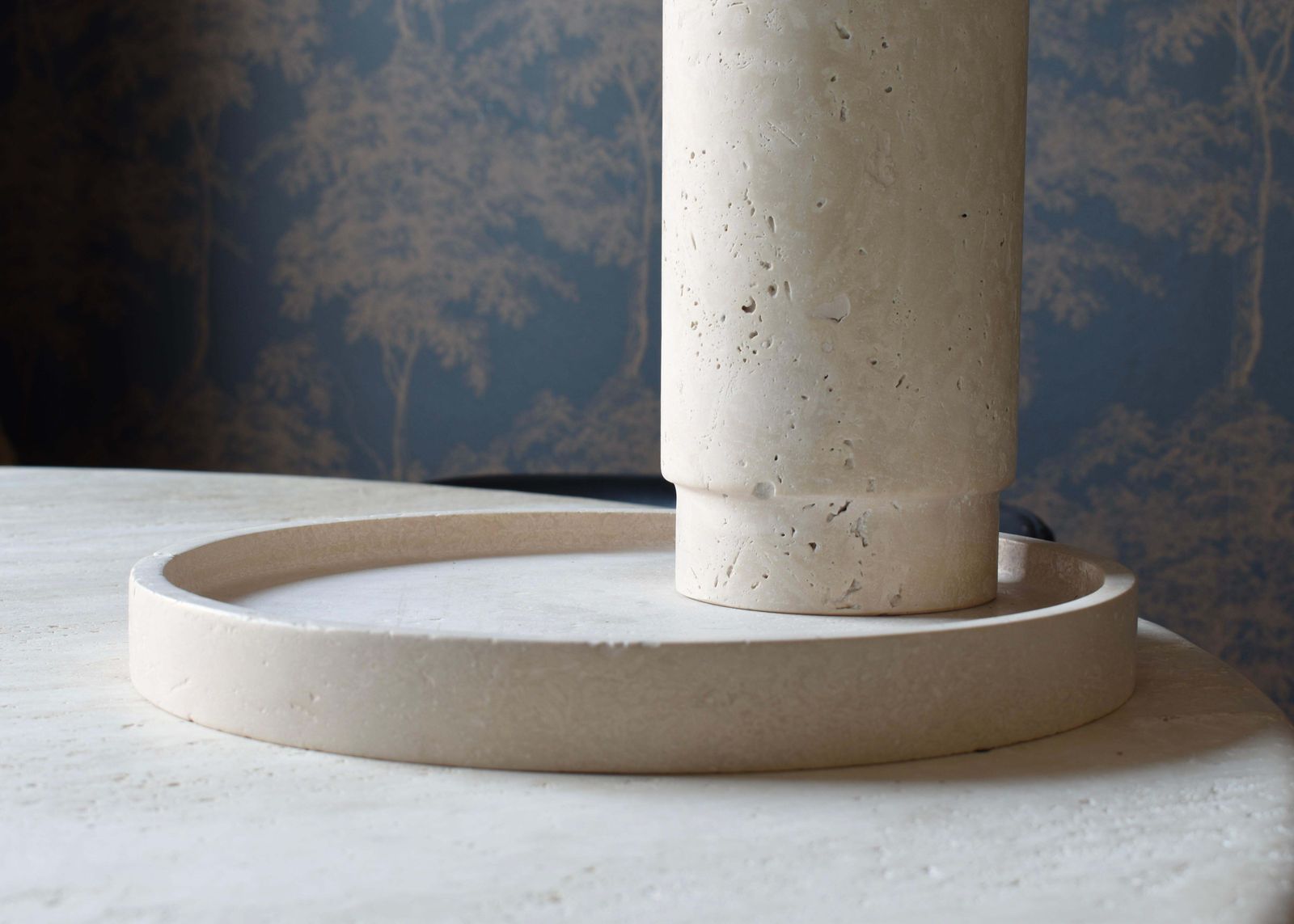 photo furniture Travertine Vase / Wine Cooler And Plate In The Manor Of Up&Up And Raymor