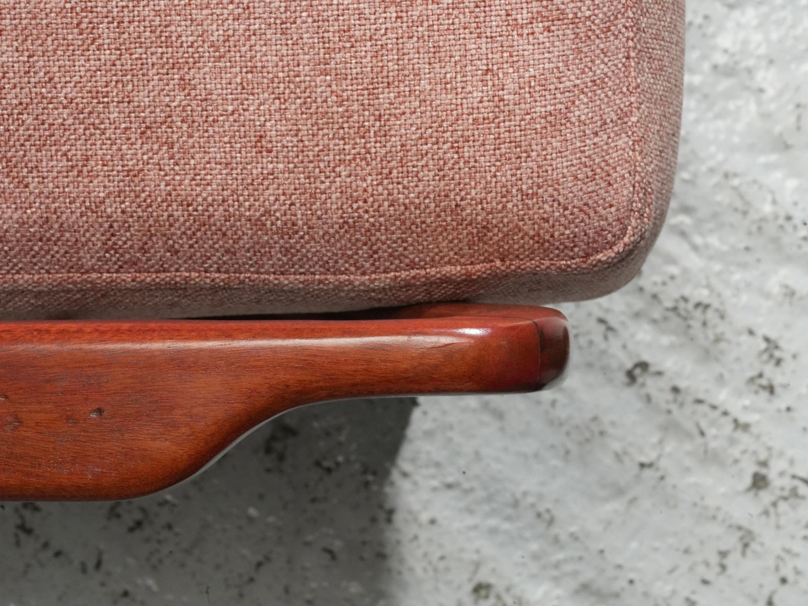 Rino Levi Lounge Chair In Peroba Wood And Fabric, Brazil, 1950's photo 3835.0