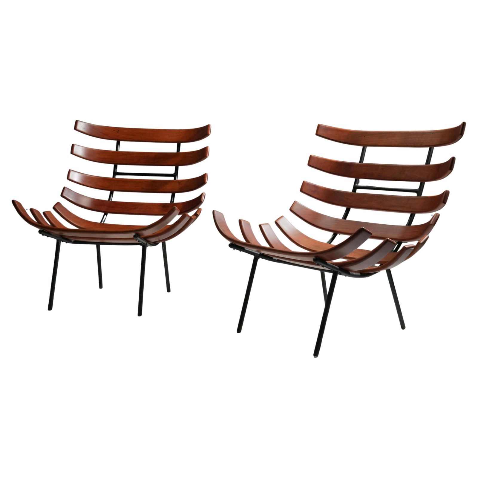 Set Van Twee Costela Fauteuils Van M. Eisler En C. Hauner, Brazilië, Ca. Jaren 1950