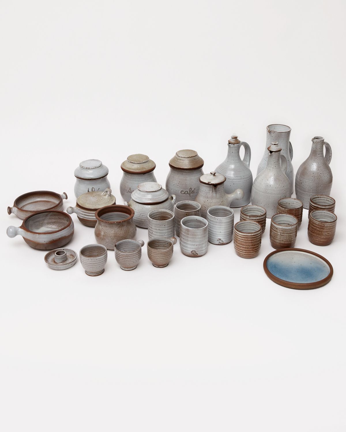 Ceramic Set By Jeanne And Norbert Pierlot France, 1960s 