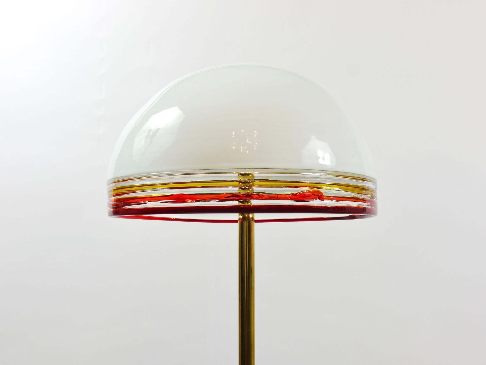 photo buy Roberto Pamio Febo Floor Lamp In Marble, Brass & Murano Glass By Leucos Italy