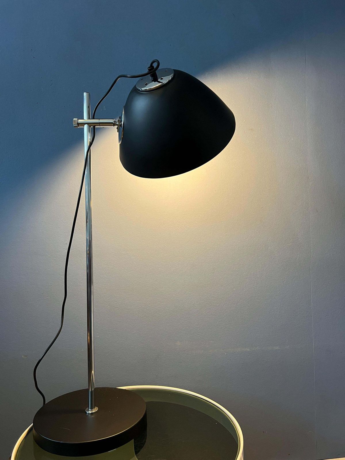 Zwarte Mid Century Dijkstra Verstelbare Bureaulamp photo for sale