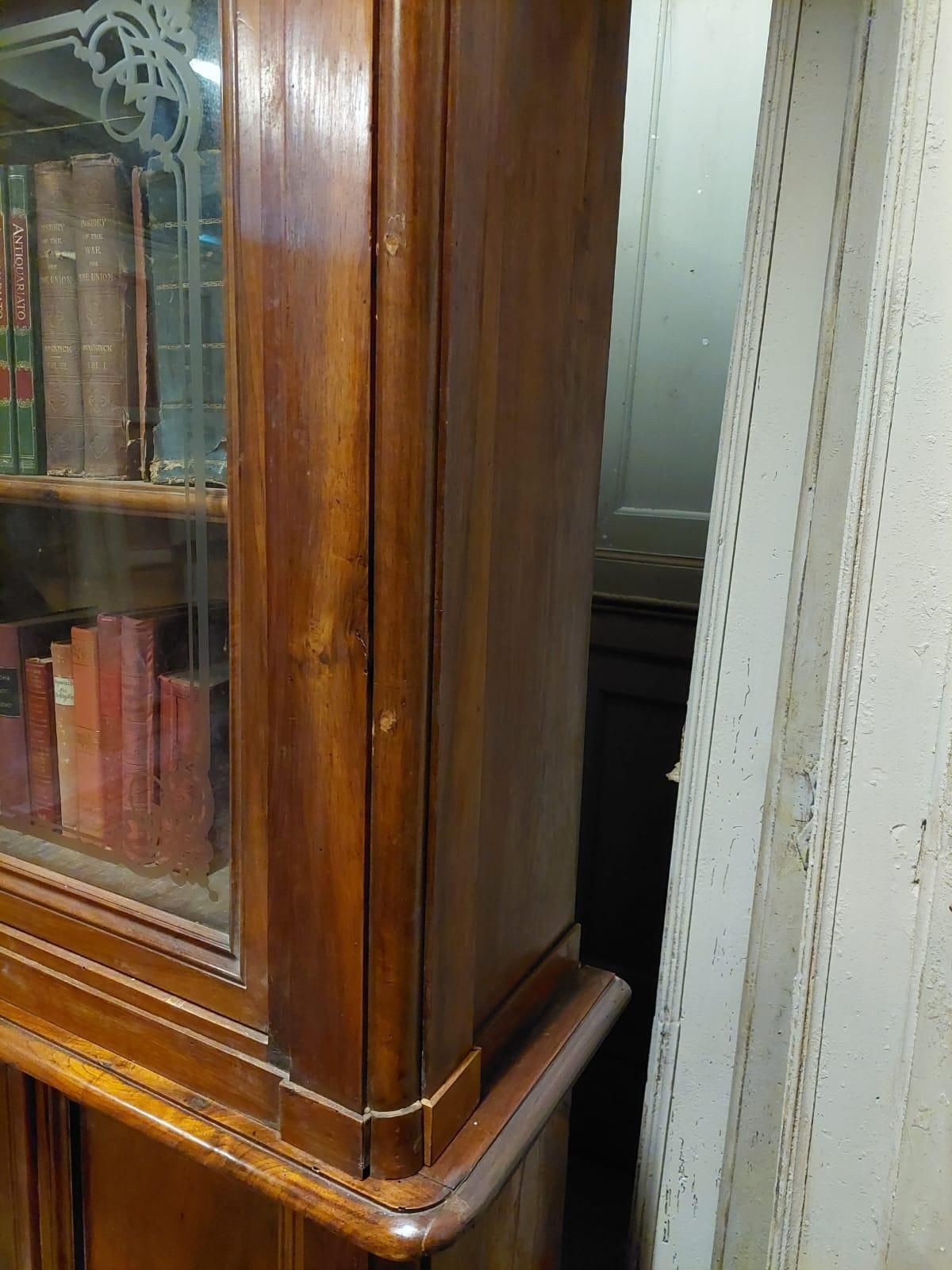 Carved Walnut Wardrobe With Two Doors And A Drawer, France photo vintage