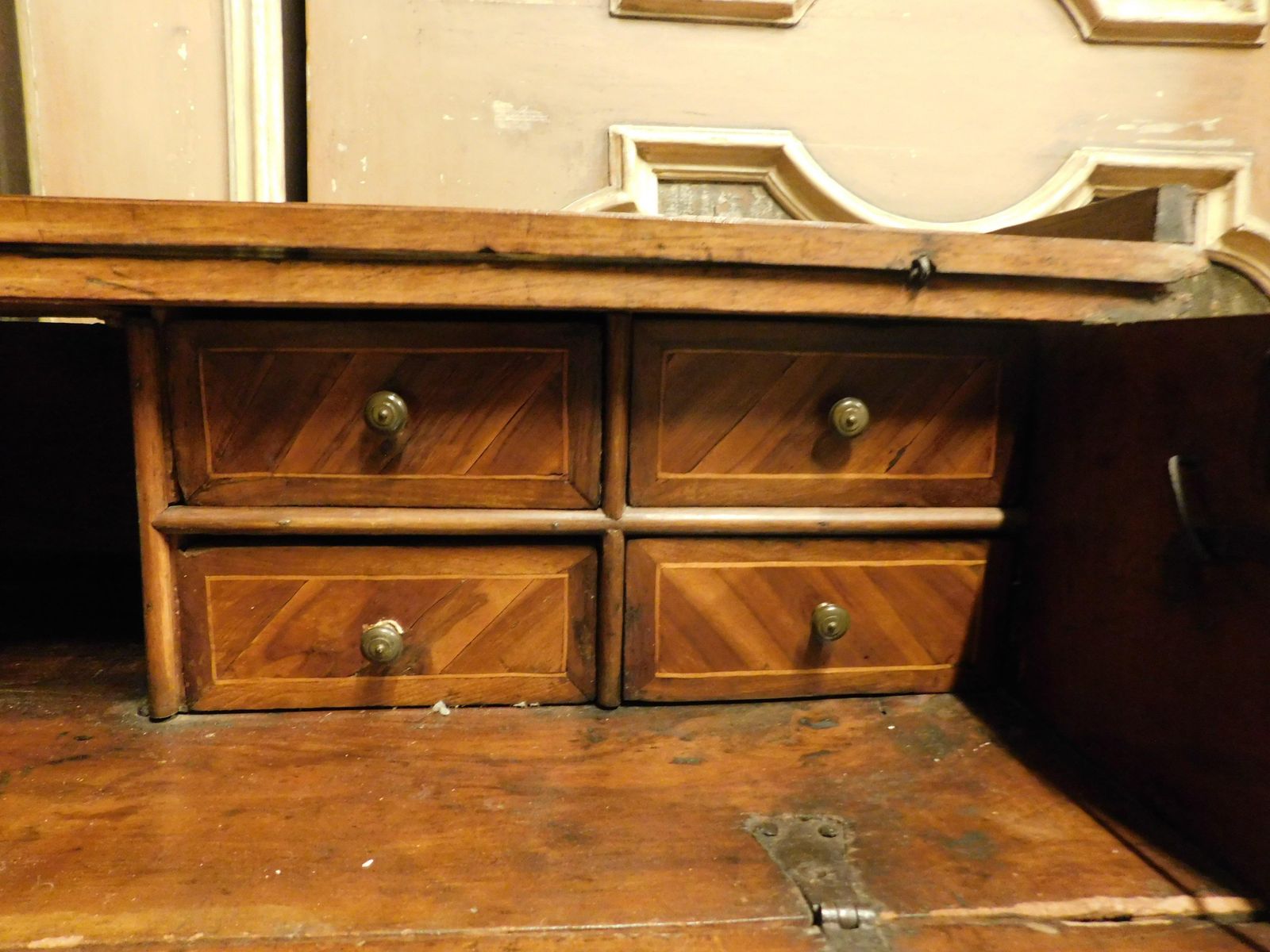 photo for sale Folding Chest Of Drawers In Walnut With Inlays, Italy
