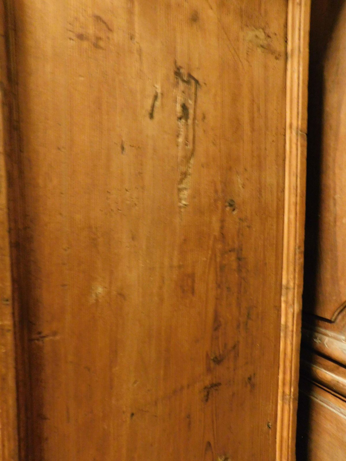 photo for sale Armoires Wardrobe In Larch Wood With Two Doors With Carved Rhombuses, Italy