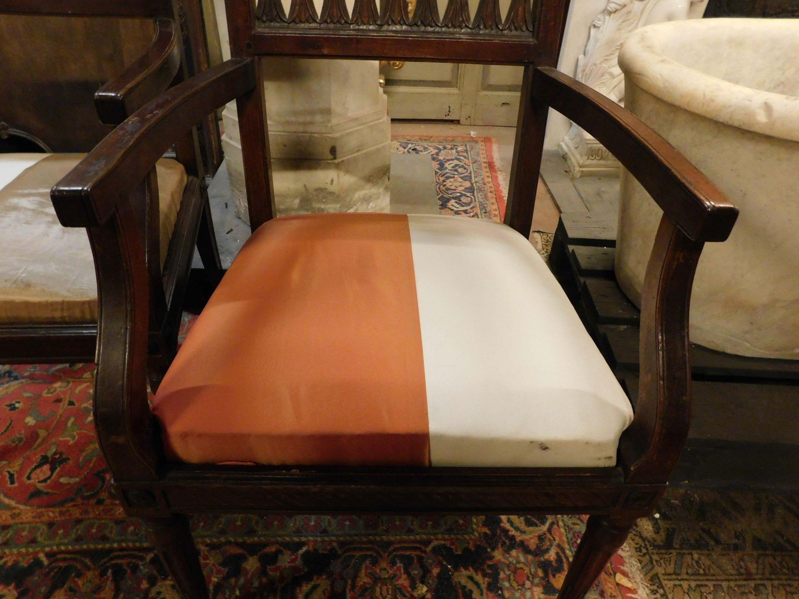 Set Of 2 Walnut Wood Armchairs, Italy photo buy