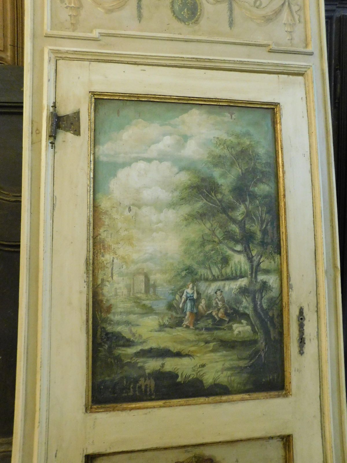 N.2 Richly Painted Solid Wood Doors With High Frame, Italy photo 6184.0