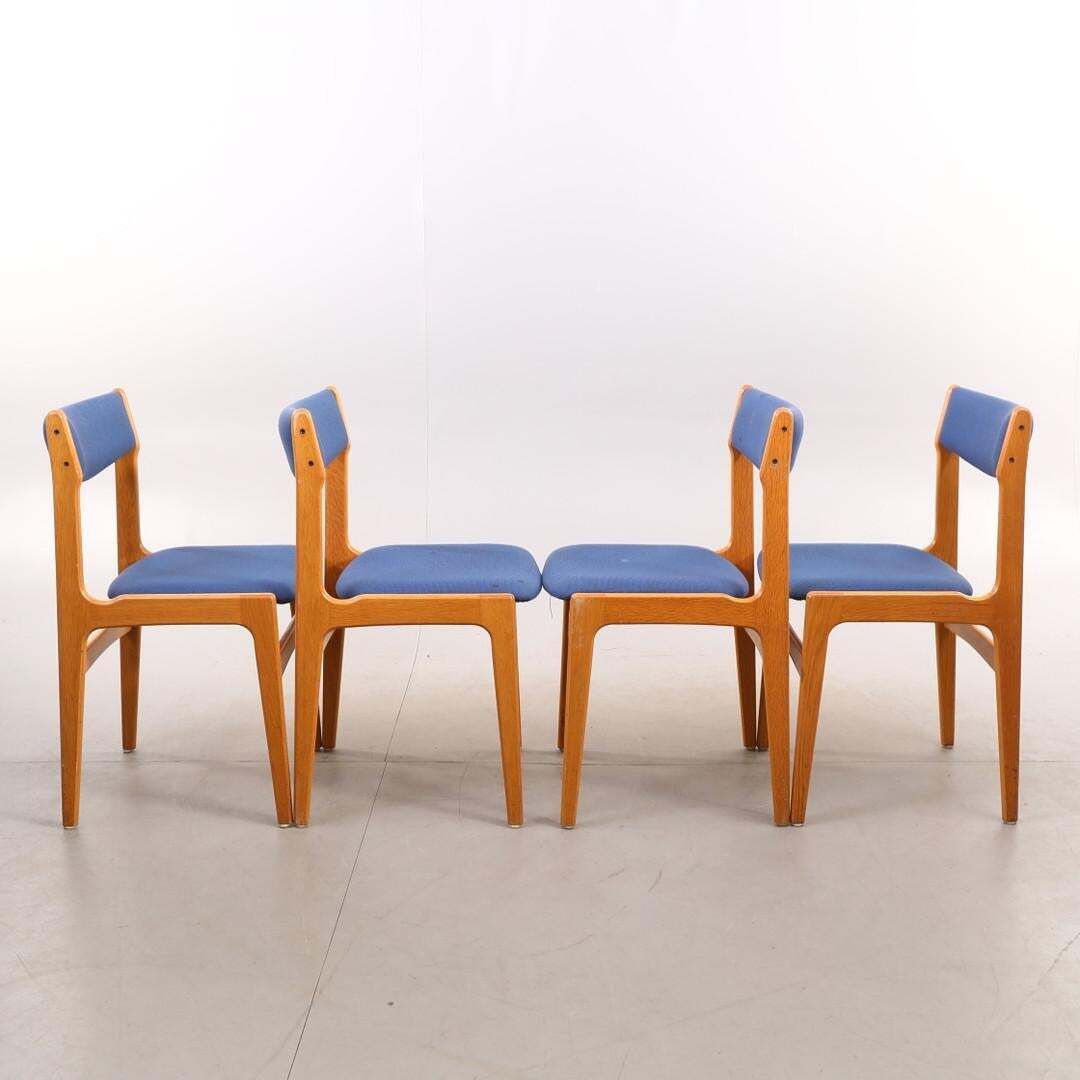 Erik Buch 1960s Dining Chairs Set Of 8 1960s Mid Century Modern Blue photo for sale