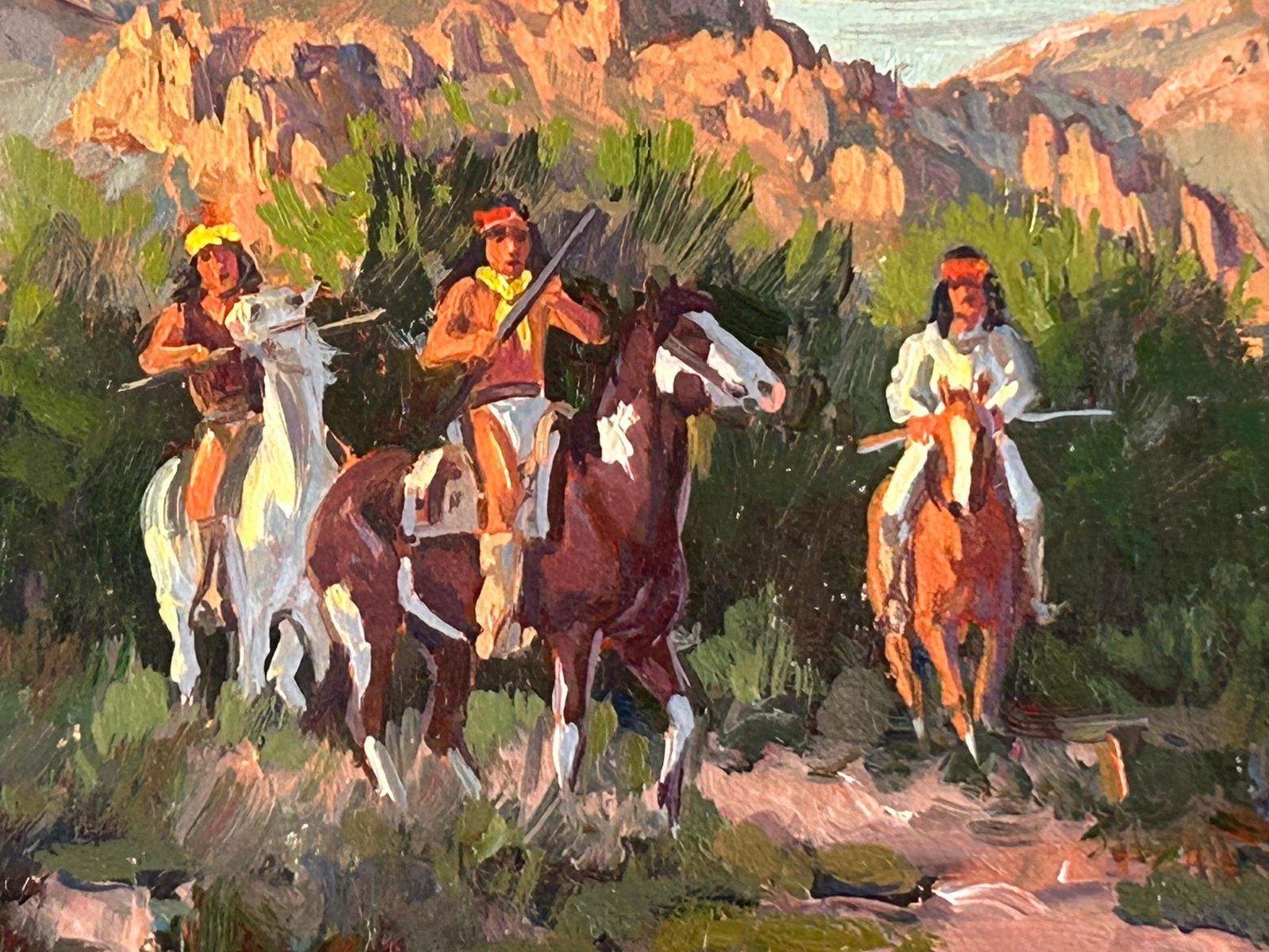 Western Art Original Oil Painting "Below Miner's Needle" By Ron Stewart USA photo buy