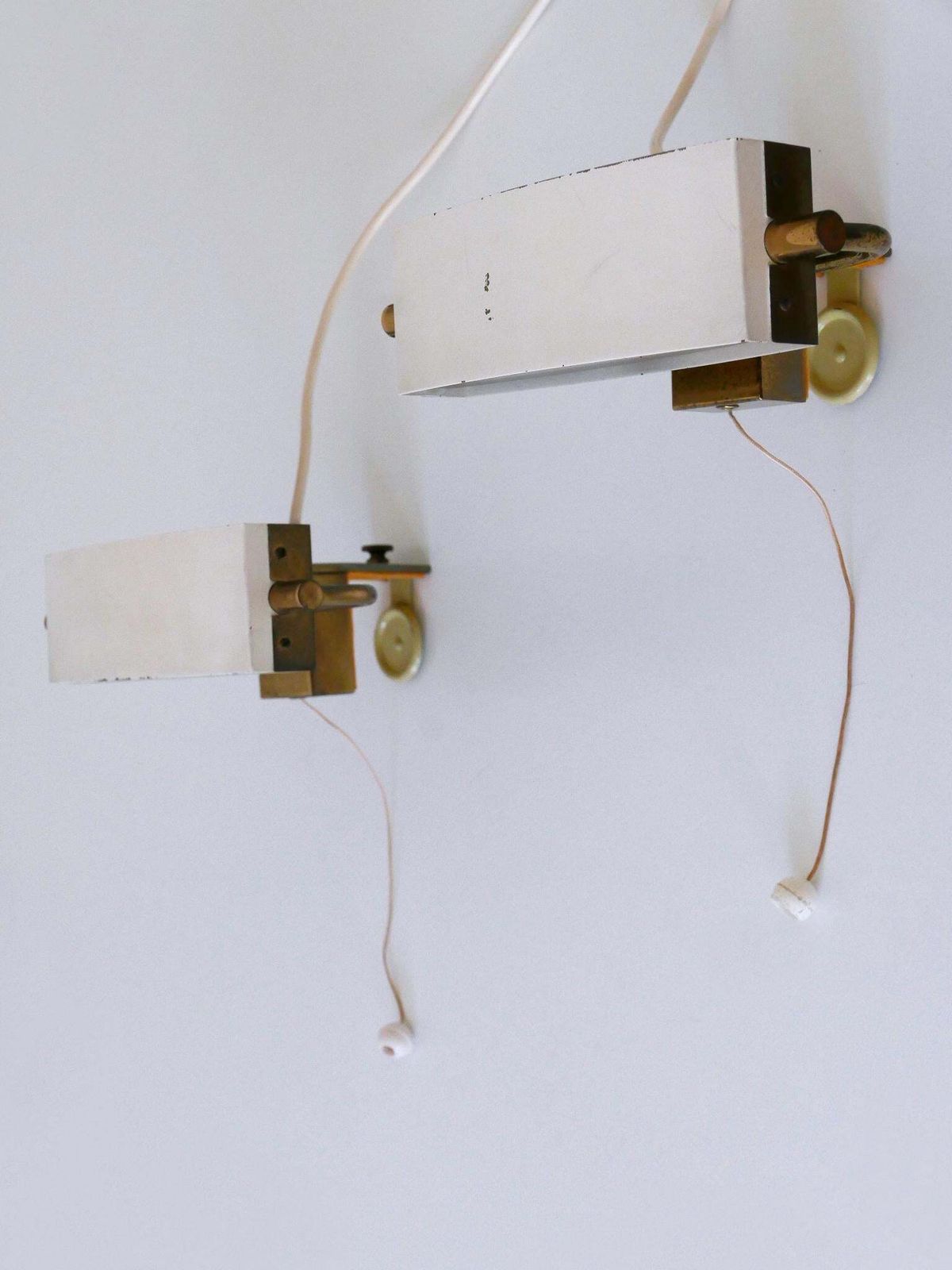 Set Of Two Elegant Mid Century Bed Clamp Sconces By Paul Neuhaus Germany 1950s photo furniture