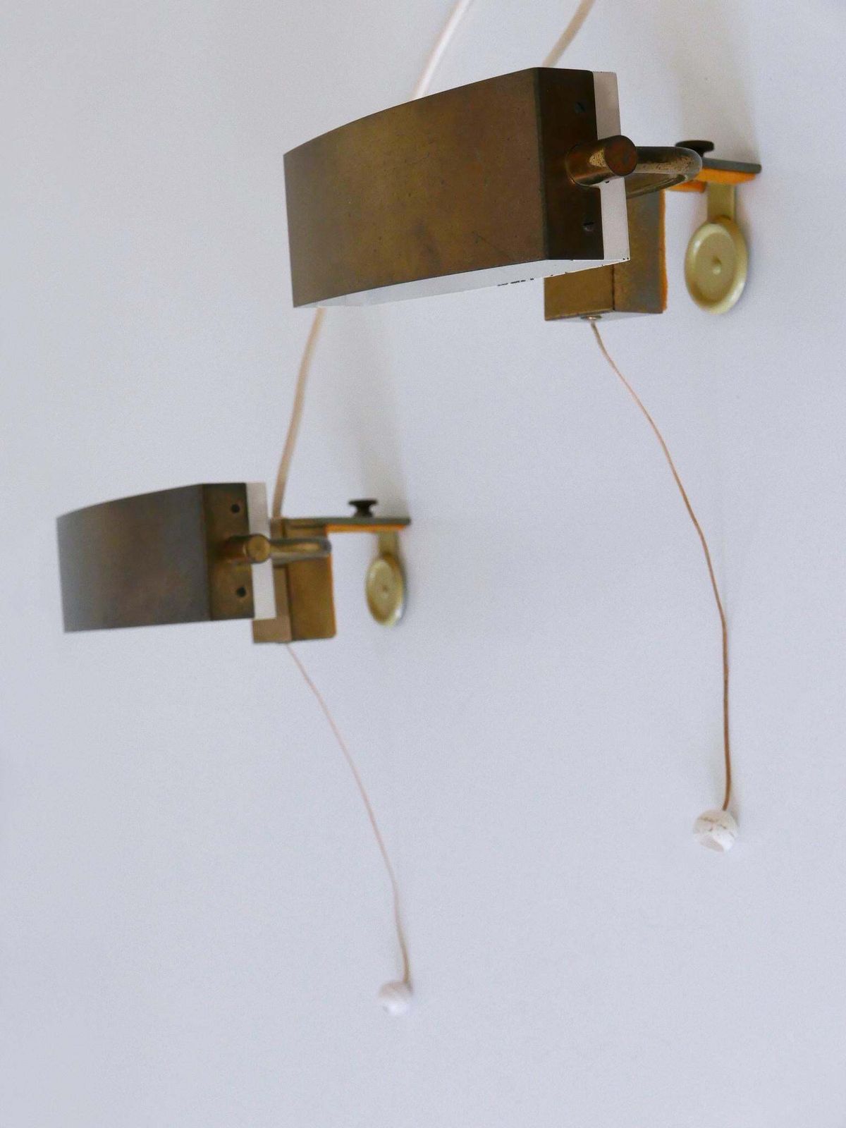 Lighting Set Of Two Elegant Mid Century Bed Clamp Sconces By Paul Neuhaus Germany 1950s photo