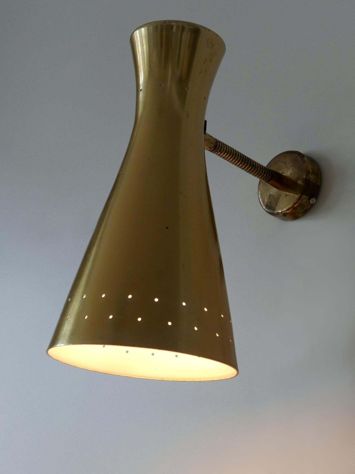 1546.0 Lovely Mid Century Modern Diabolo Wall Lamp Or Sconce Germany 1950s photo