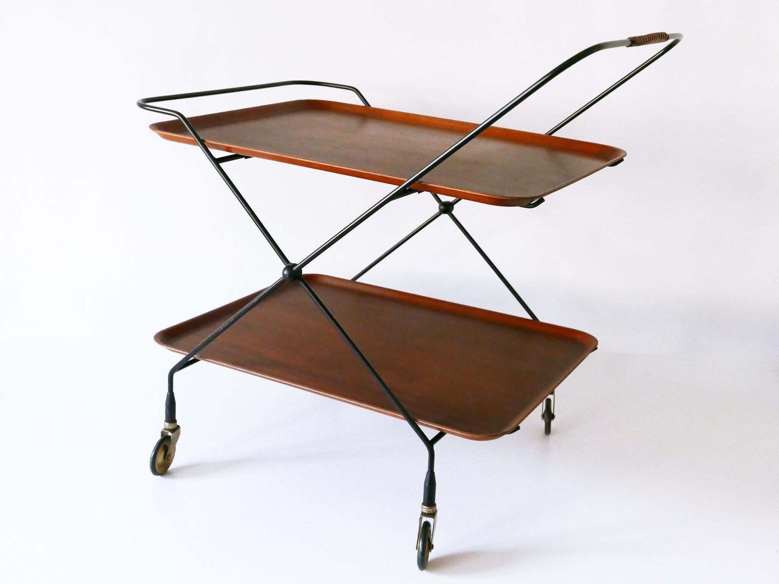 photo furniture Mid Century Folding Bar Cart Or Trolly By Paul Nagel For Jie Gantofta Sweden