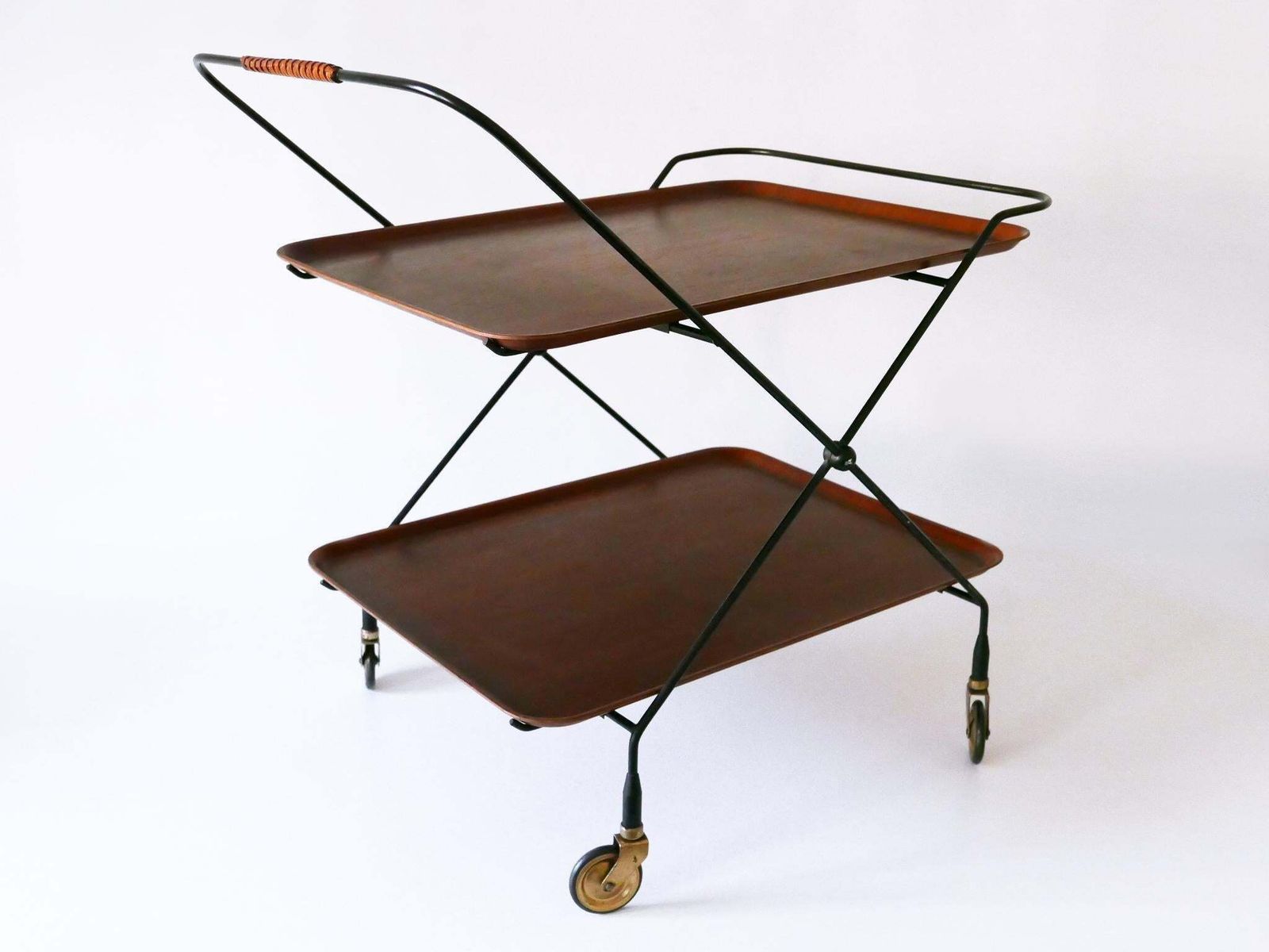 photo vinterior Mid Century Folding Bar Cart Or Trolly By Paul Nagel For Jie Gantofta Sweden
