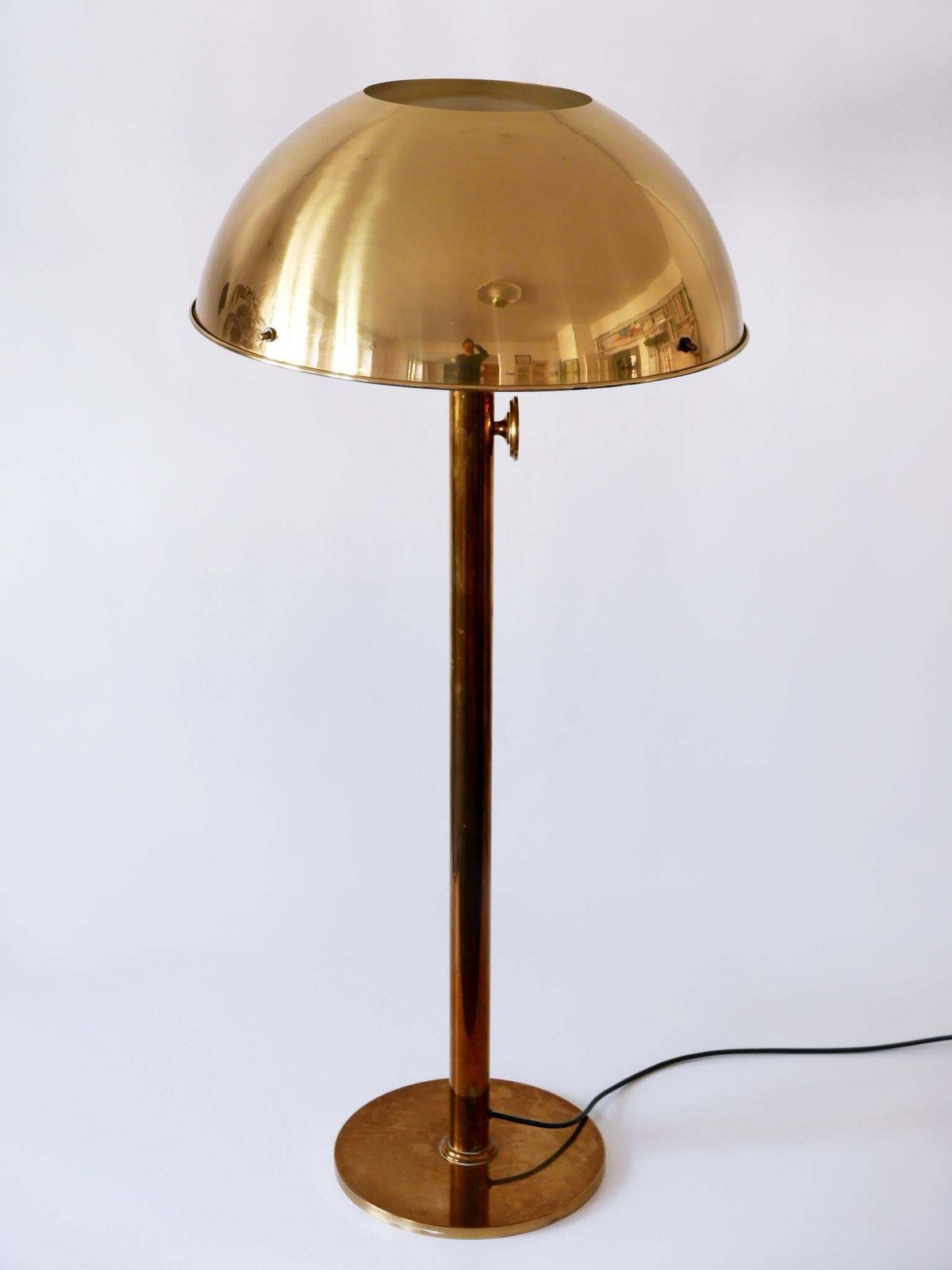 Rare Telescopic Mid Century Modern Brass Floor Lamp By Florian Schulz 1970s photo 5840.0
