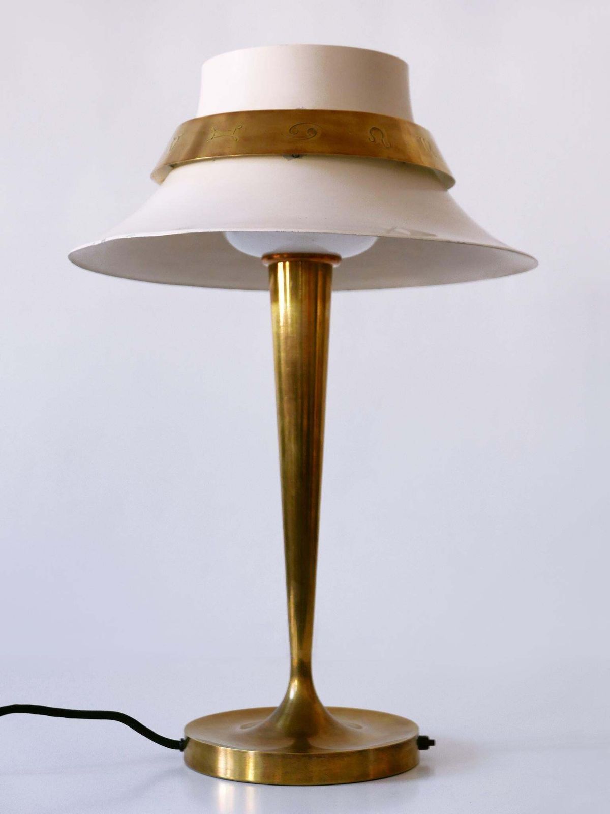 Lighting Exceptional Art Deco Zodiac Desk Light Or Table Lamp By Jean Perzel France 1940s photo