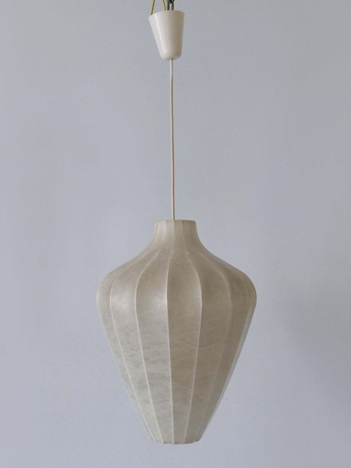 Rare Mid Century Modern Cocoon Pendant Lamp Or Hanging Light By Goldkant 1960s photo 2147.0