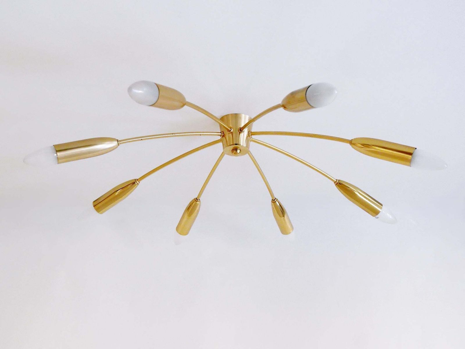Large Eight Armed Mid Century Sputnik Chandelier Or Ceiling Light Germany 1970s photo buy