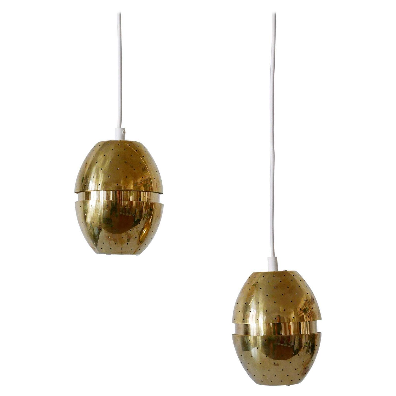 Set Of Two 'Egg' Pendant Lamps By Hans Agne Jakobsson For Ab Markaryd, Sweden