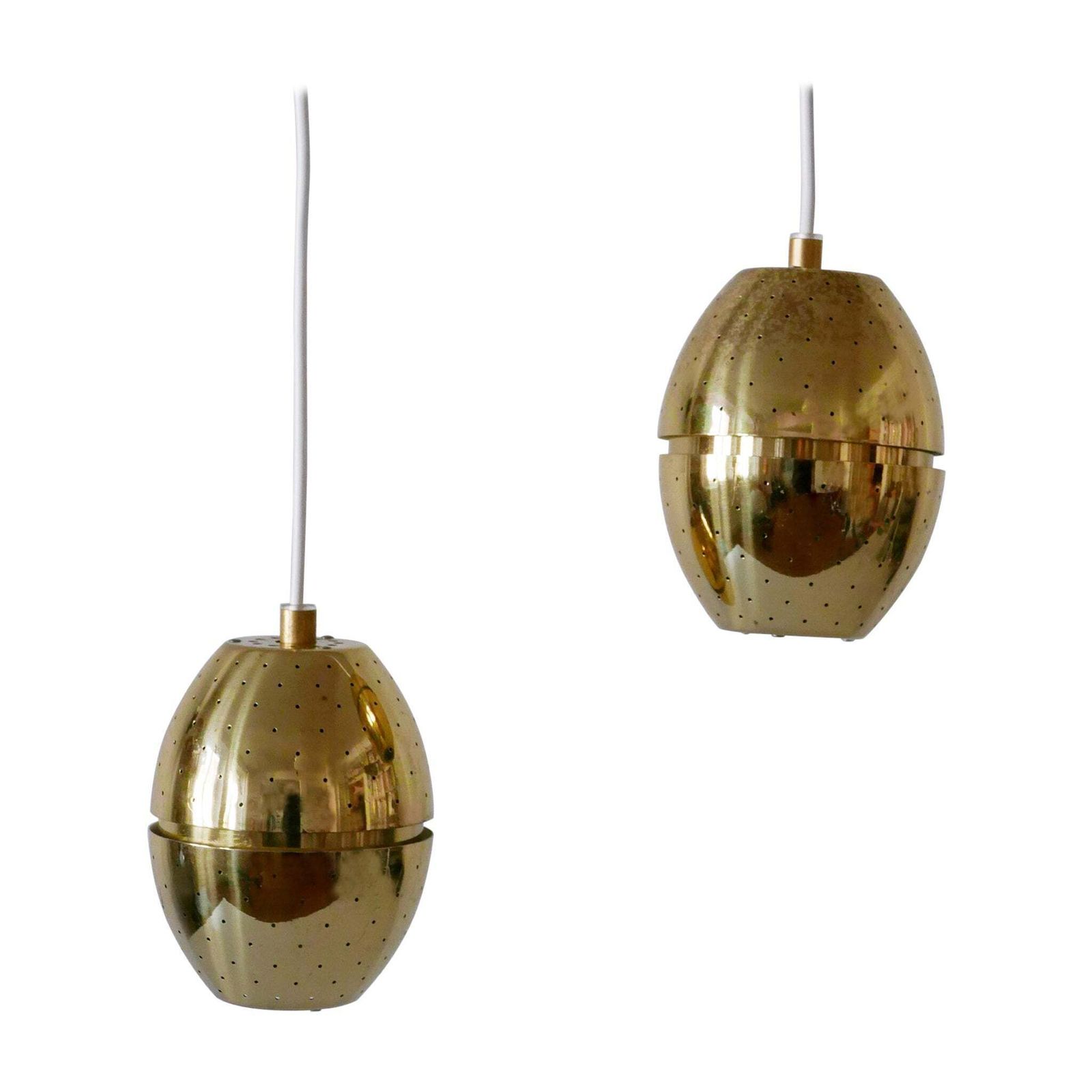 Set Of Two 'Egg' Pendant Lamps By Hans Agne Jakobsson For Ab Markaryd, Sweden